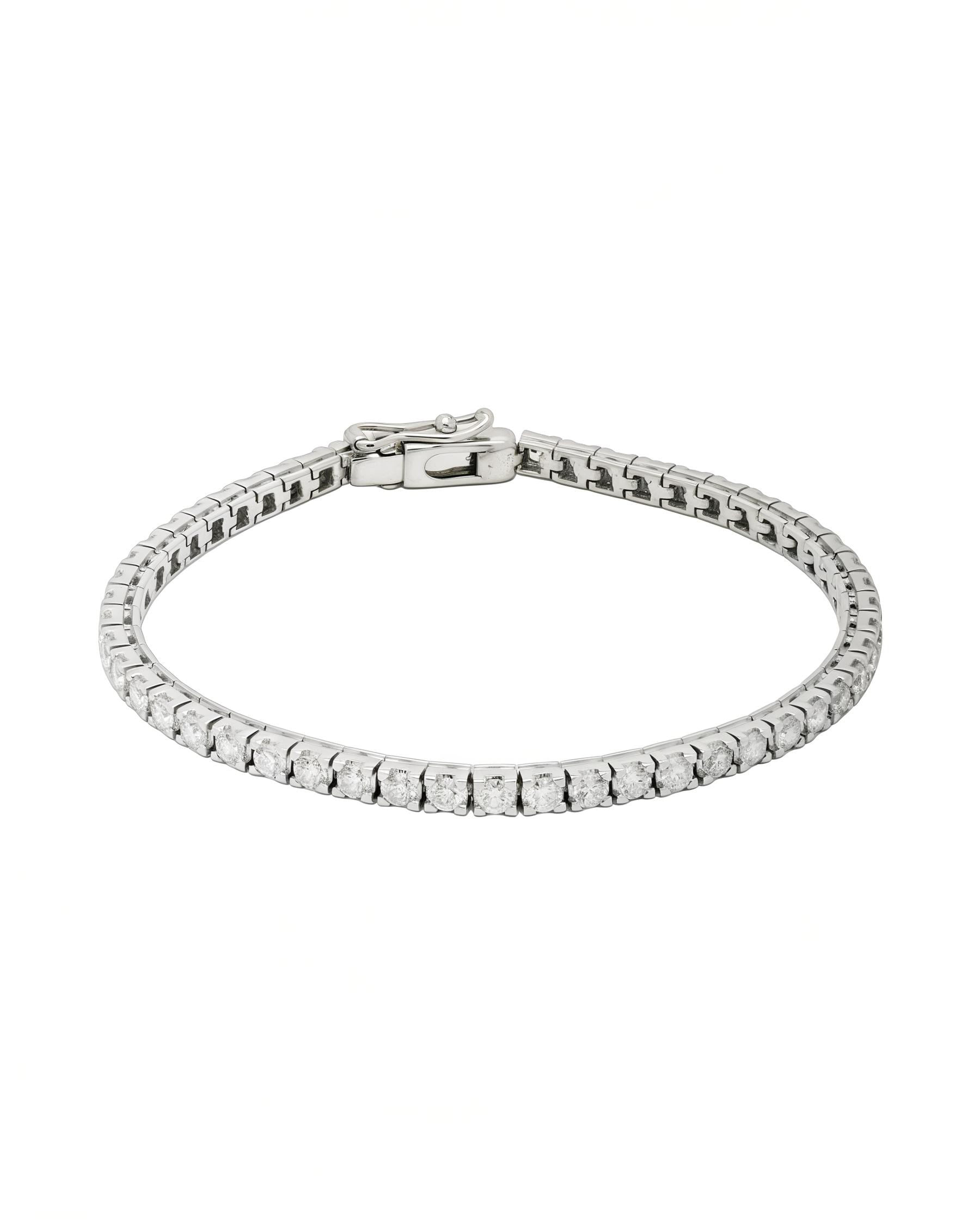 Bracciale tennis in oro bianco con diamanti 2,08 ct-1