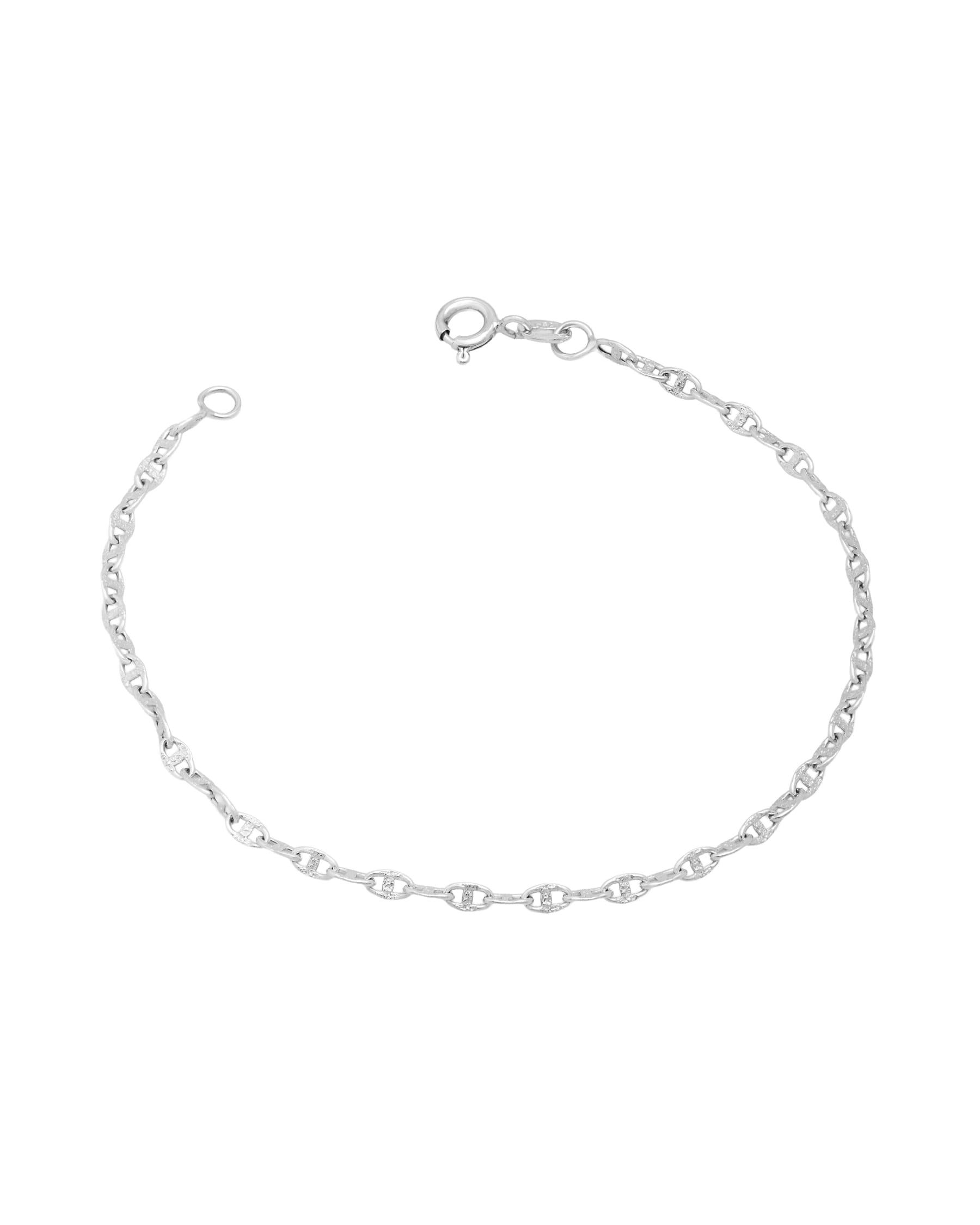 Bracciale maglia marinara oro bianco 18 kt-1