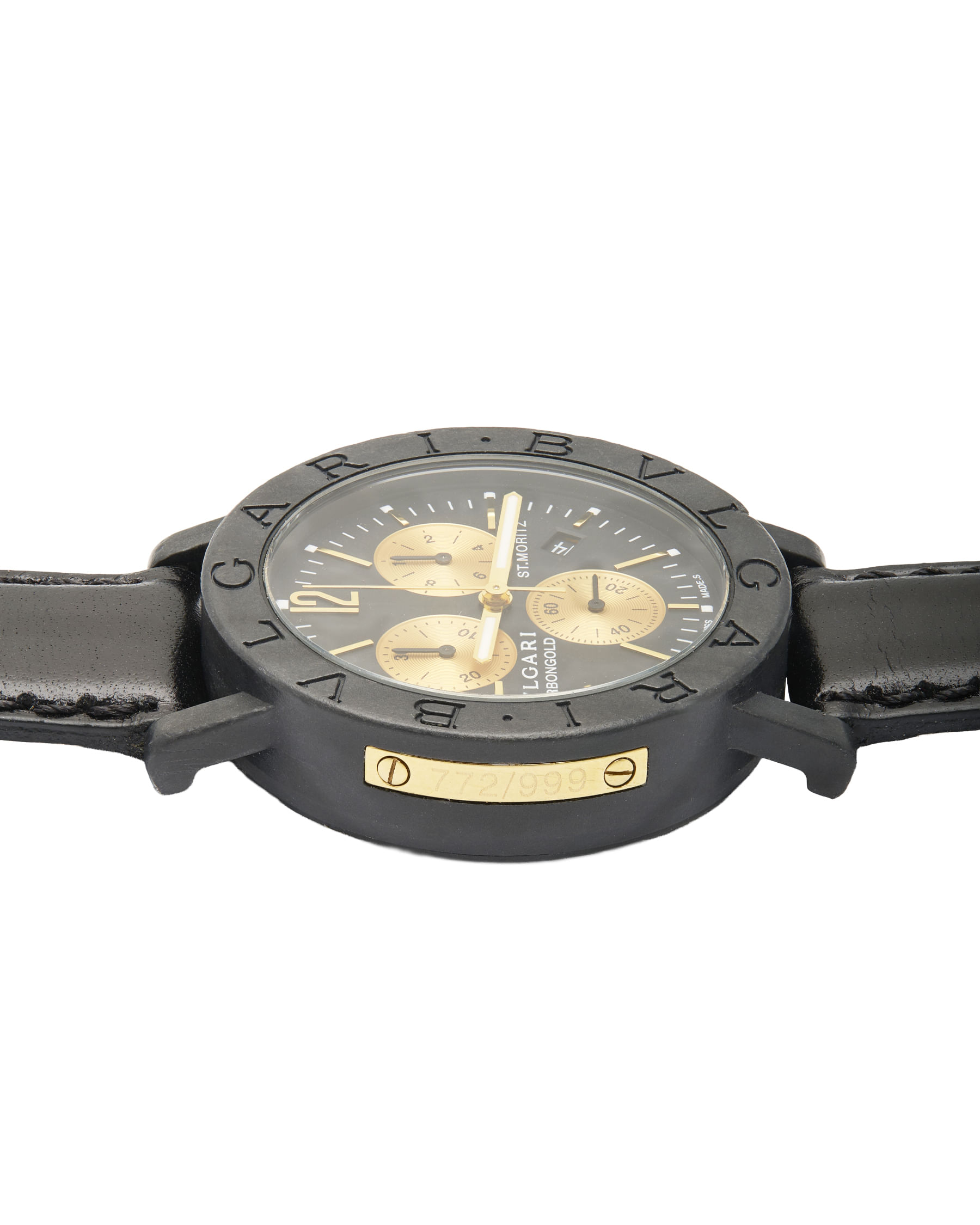 Bulgari bulgari carbongold st.moritz ref bb 38 cl ch-2