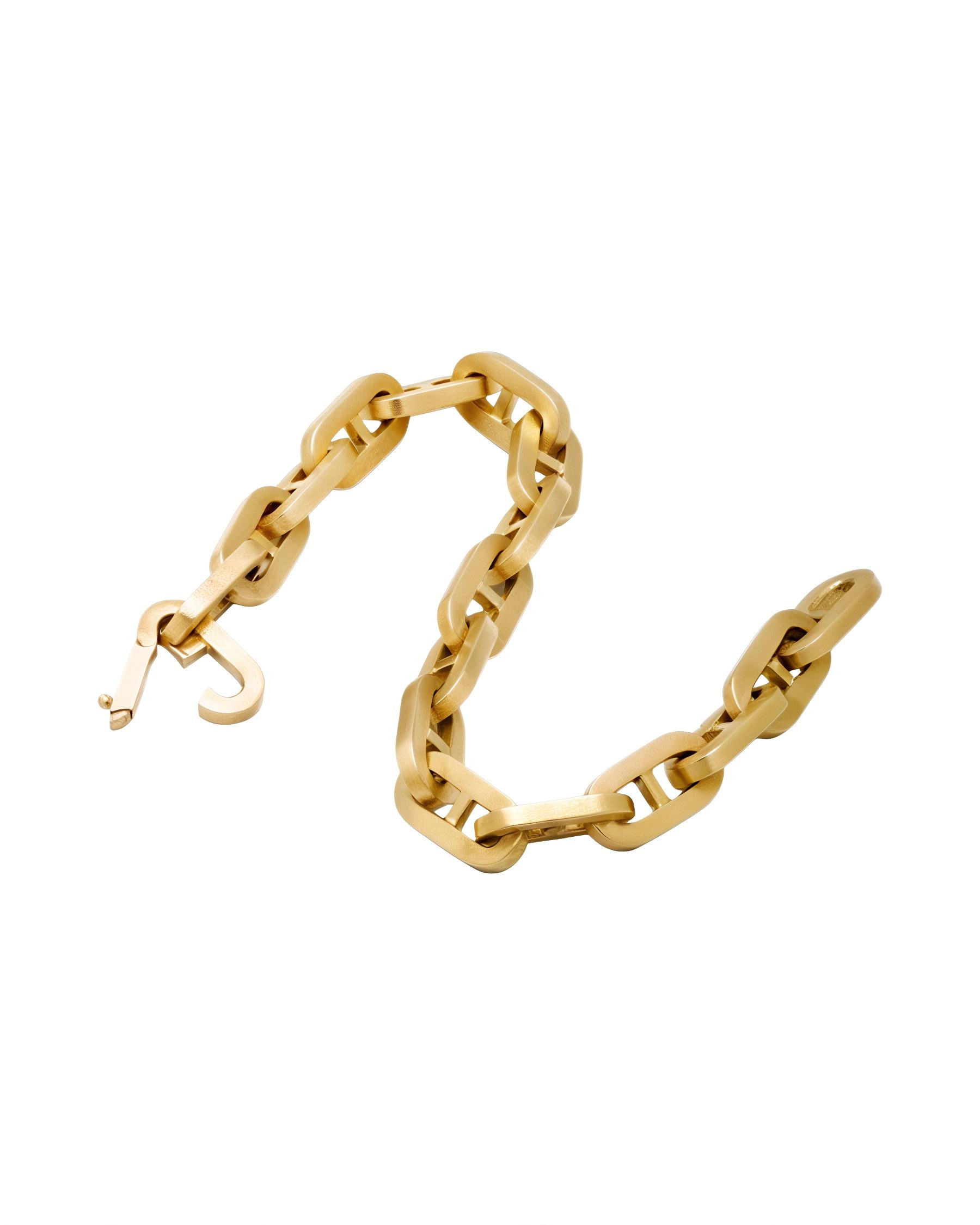 Bracciale big maglia marina oro giallo satinato-2