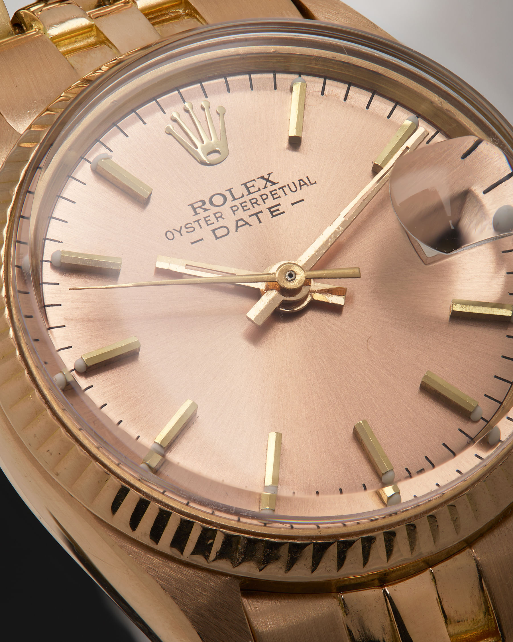 Rolex oster perpetual lady date oro rosa 18 kt 26 mm ref 6517-2