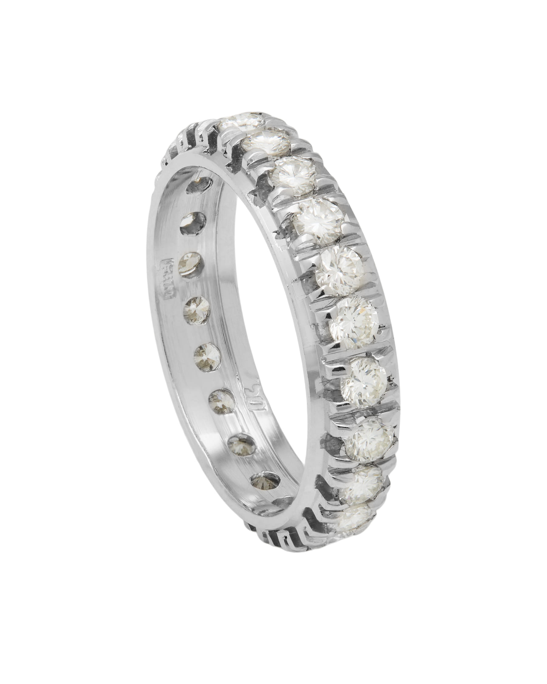 Anello eternity in oro bianco con diamanti 1,10 ct-1