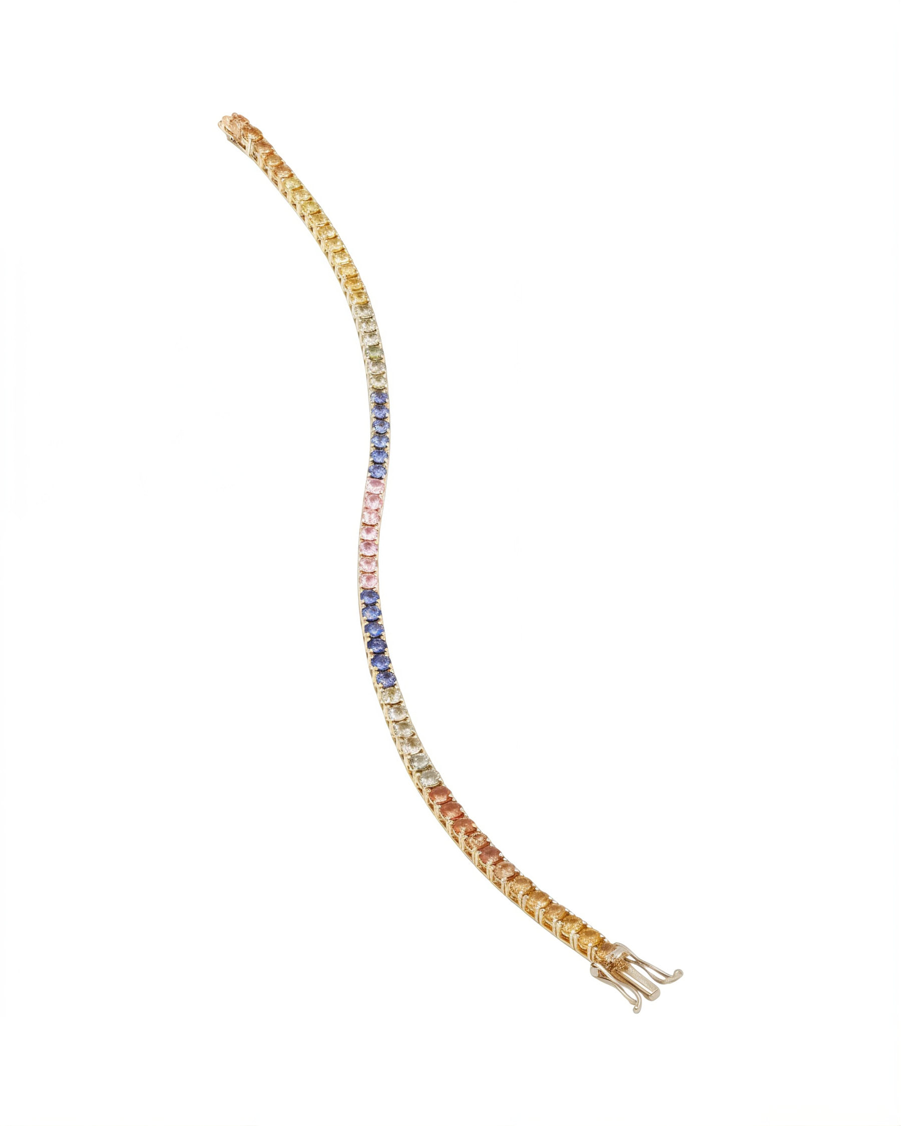 Bracciale tennis zaffiri multicolor rainbow-2
