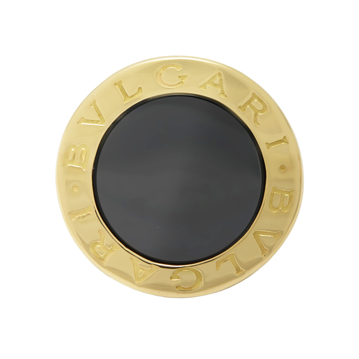 Anello bulgari bulgari in oro giallo e onice-1