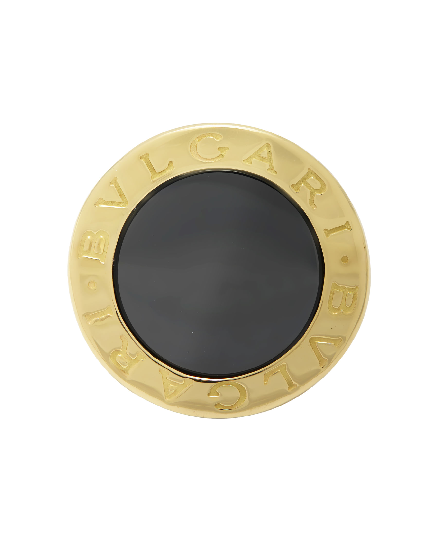 Anello bulgari bulgari in oro giallo e onice-1