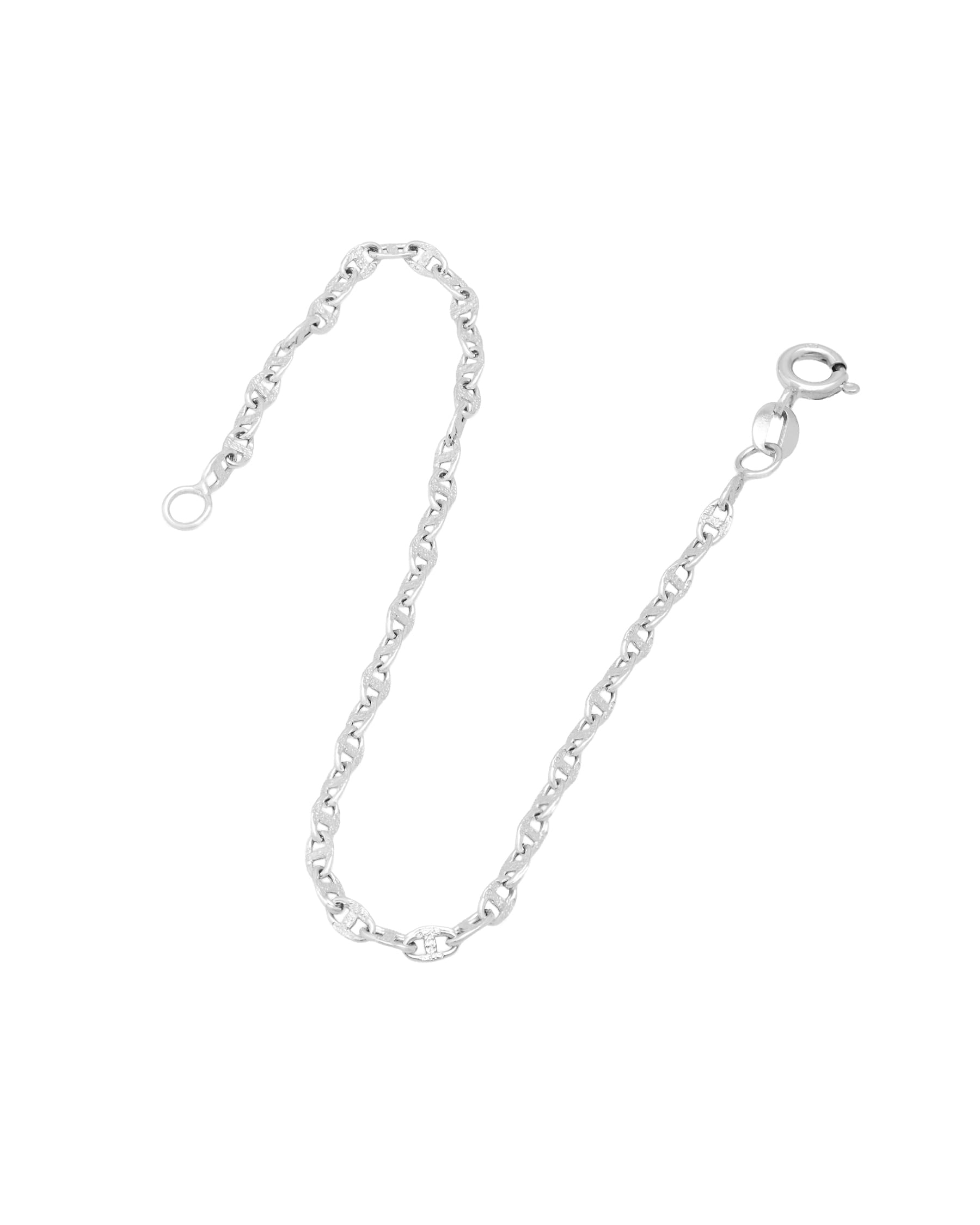 Bracciale maglia marinara oro bianco 18 kt-2