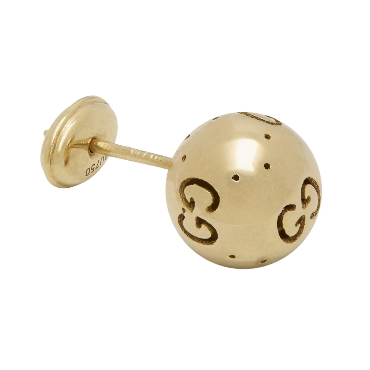 Orecchino singolo gucci bold boule oro giallo 18 kt-1