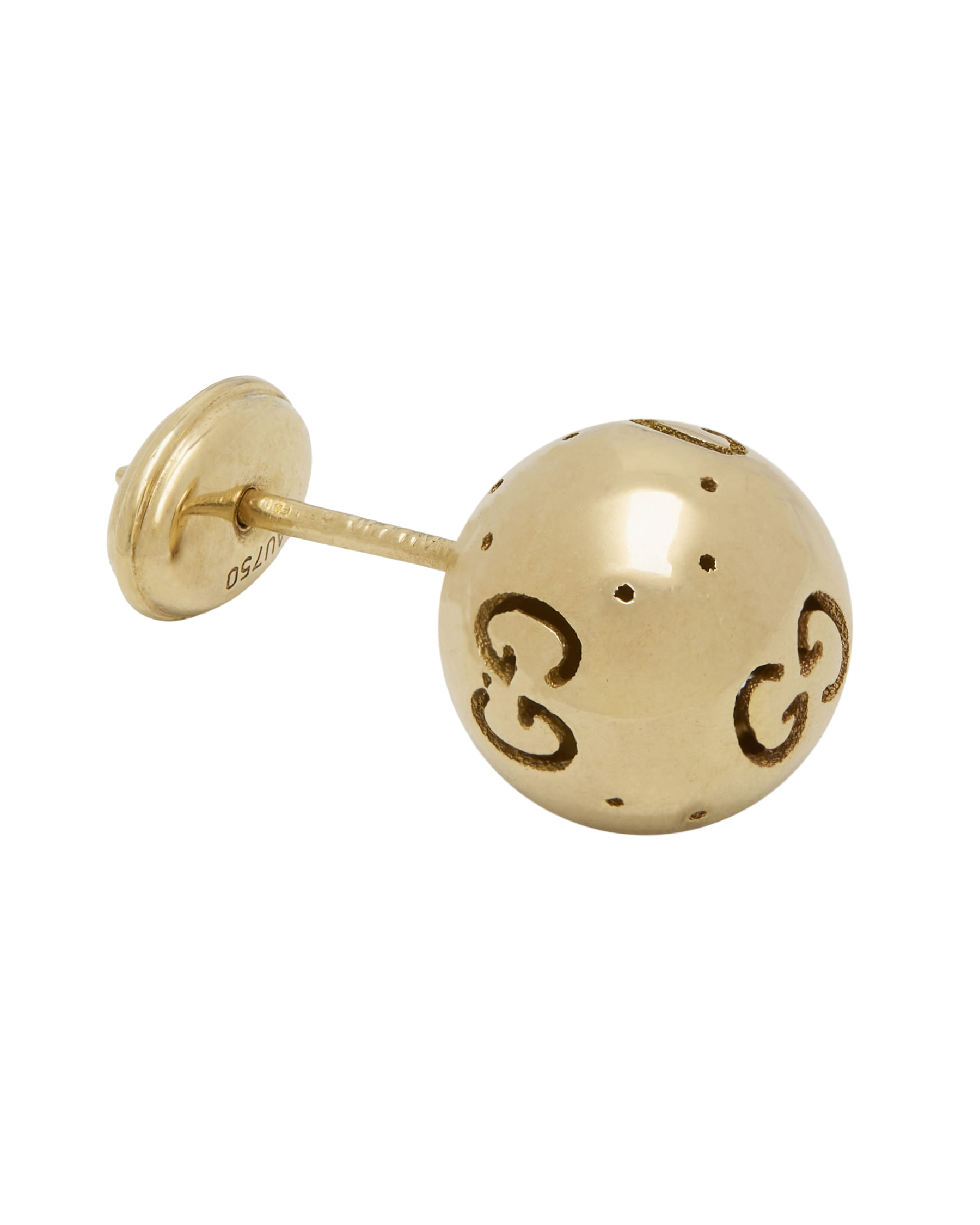 Orecchino singolo gucci bold boule oro giallo 18 kt-1