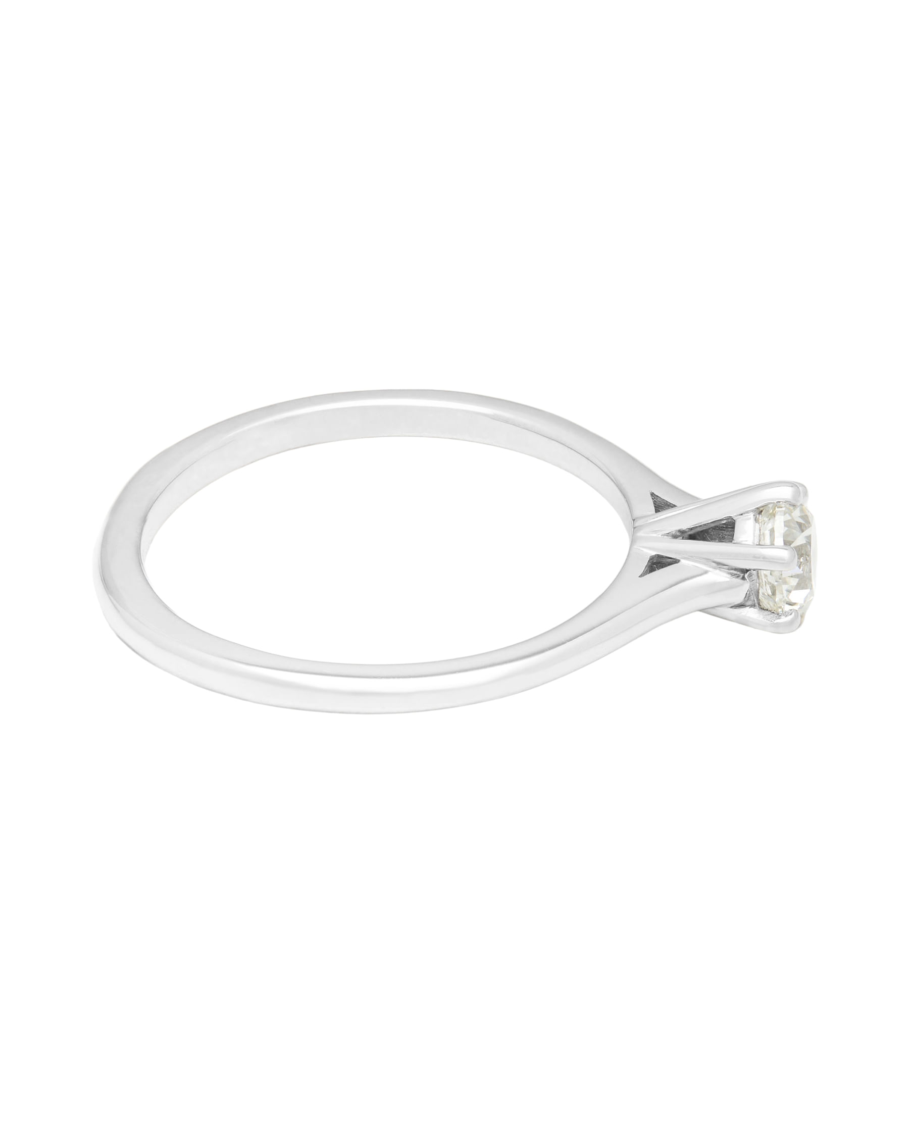 Anello solitario a 6 punte in oro bianco con diamante 0,51 ct-2