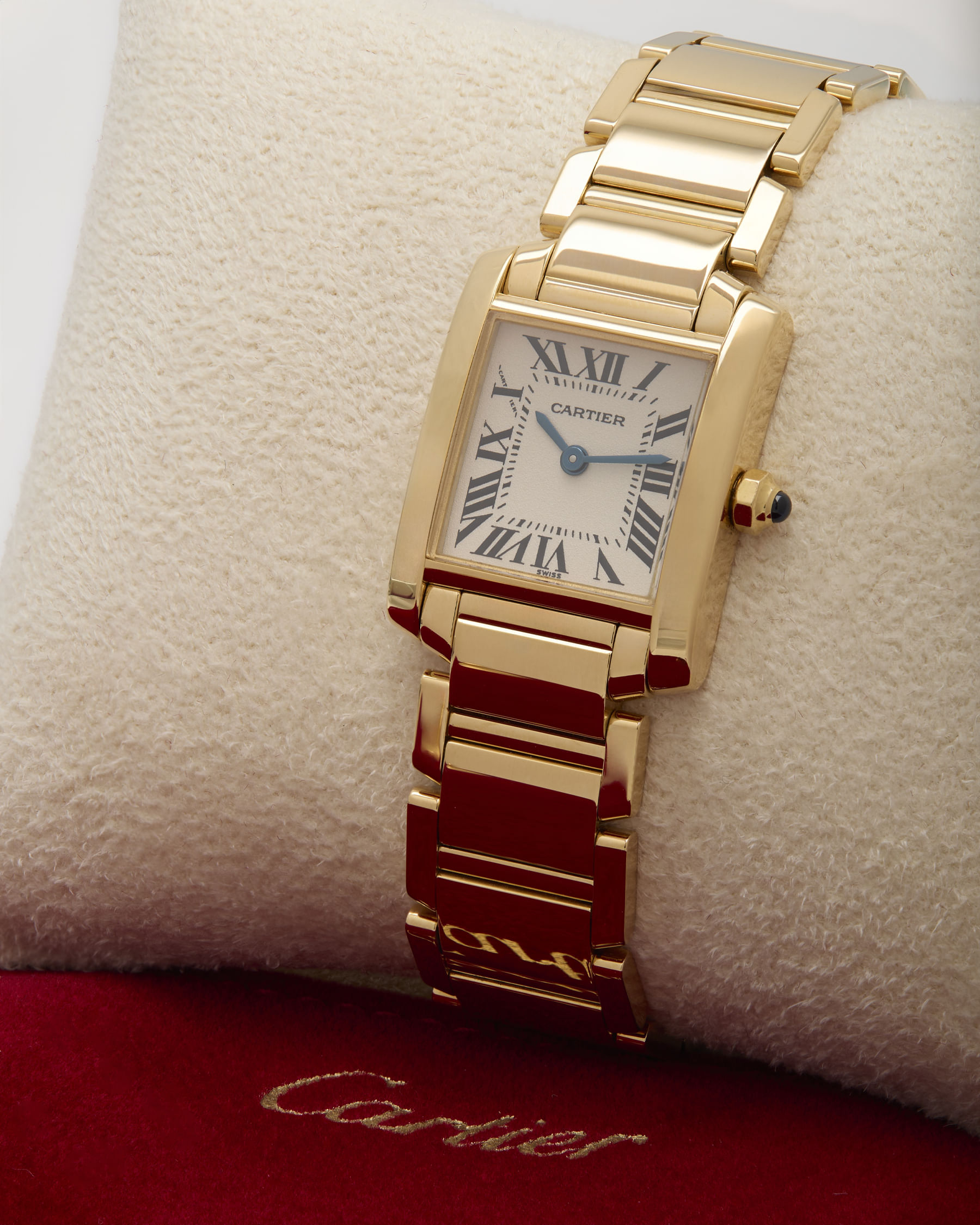 Cartier tank francaise yellow gold 18 kt ref 2385-6