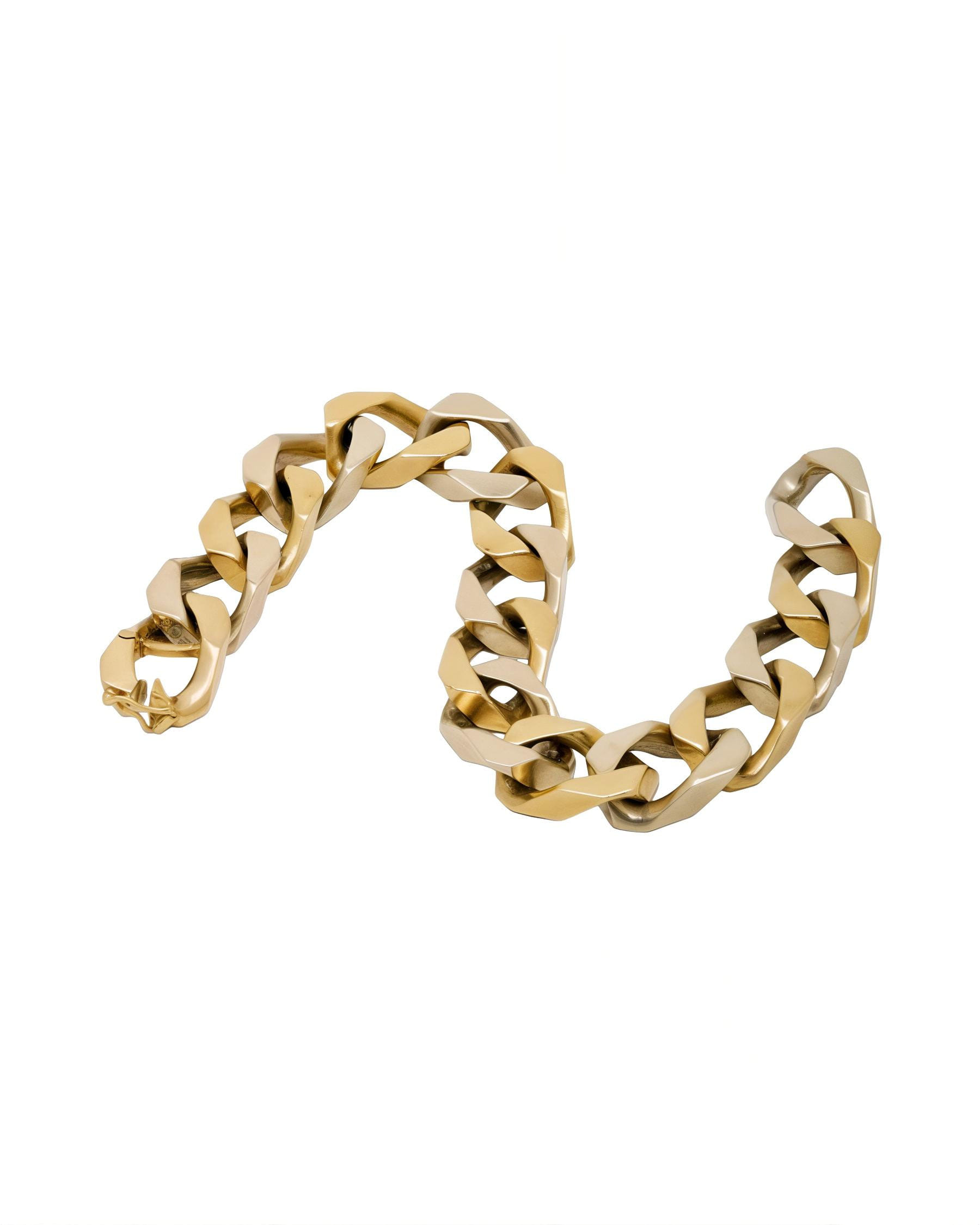 Bracciale di nicoli scola maglia groumette oro bianco e giallo-2