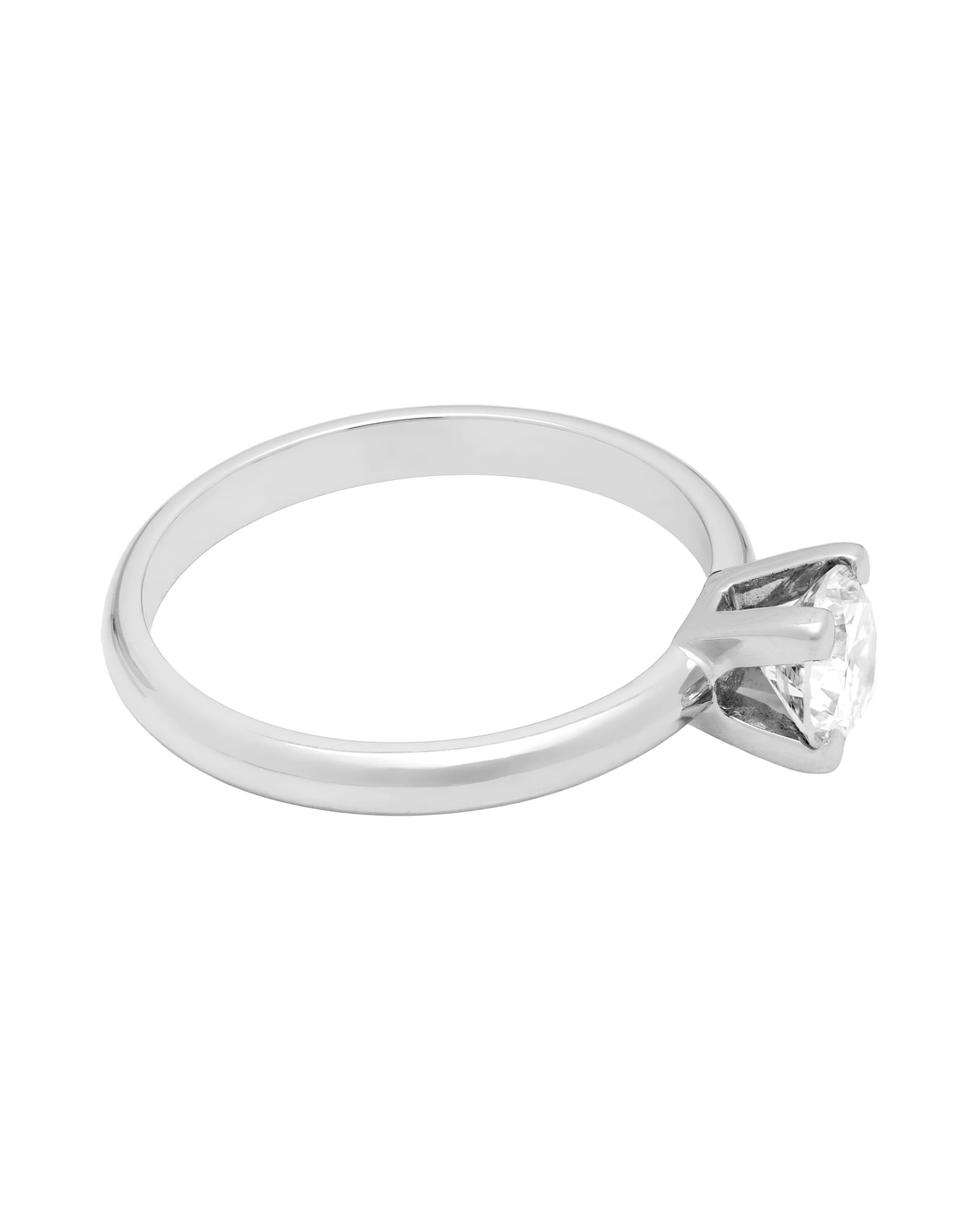 Anello solitario in oro bianco con diamante 0,85 ct-2