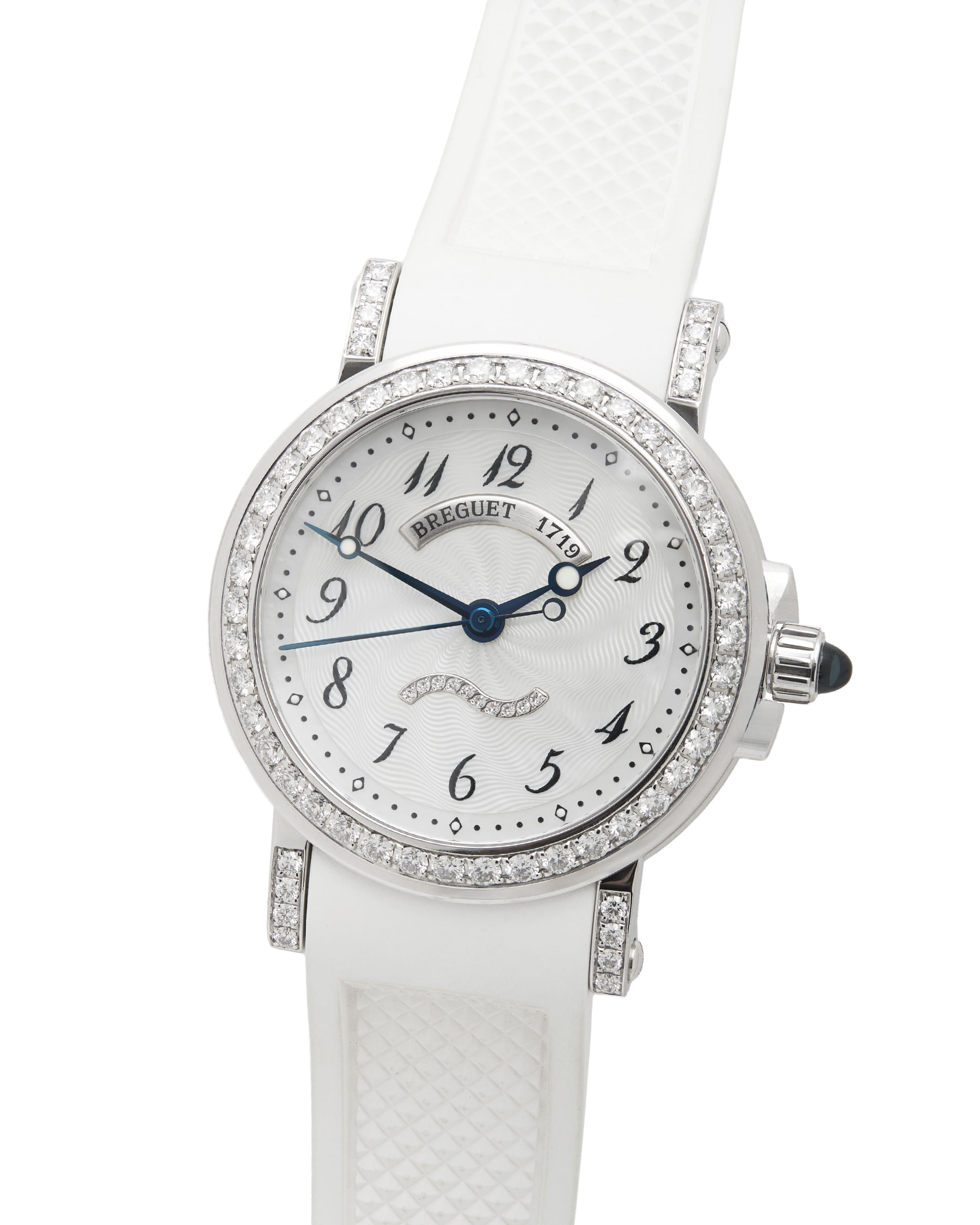 Orologio breguet mariner lady ref 8818 white gold diamonds automatic 30mm-1