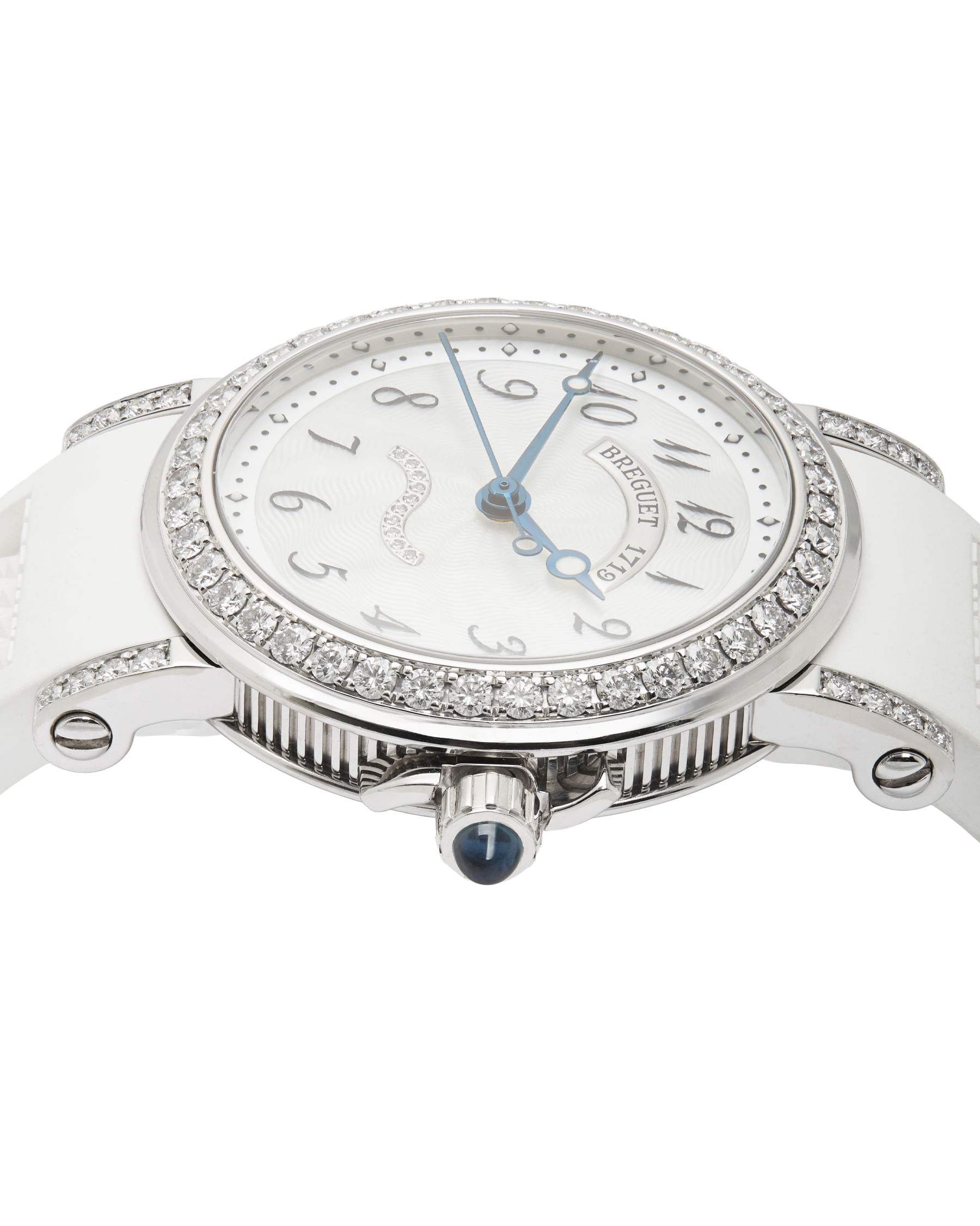 Orologio breguet mariner lady ref 8818 white gold diamonds automatic 30mm-3