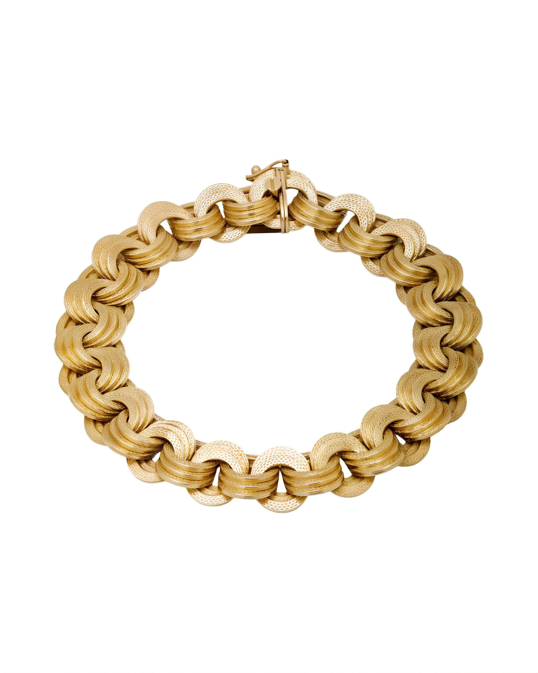 Bracciale maglie tonde n.marchisio in oro giallo-1
