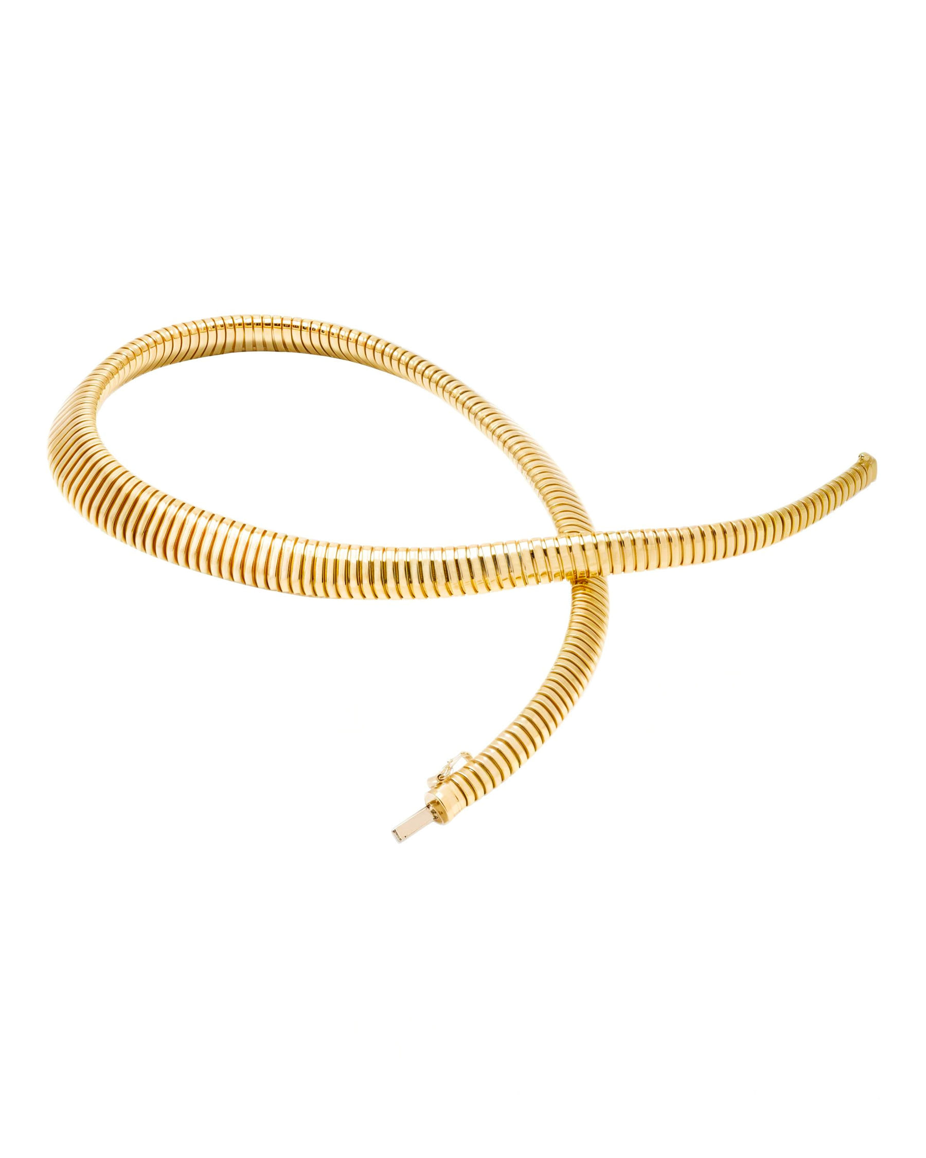 Girocollo maglia tubogas in oro giallo-2