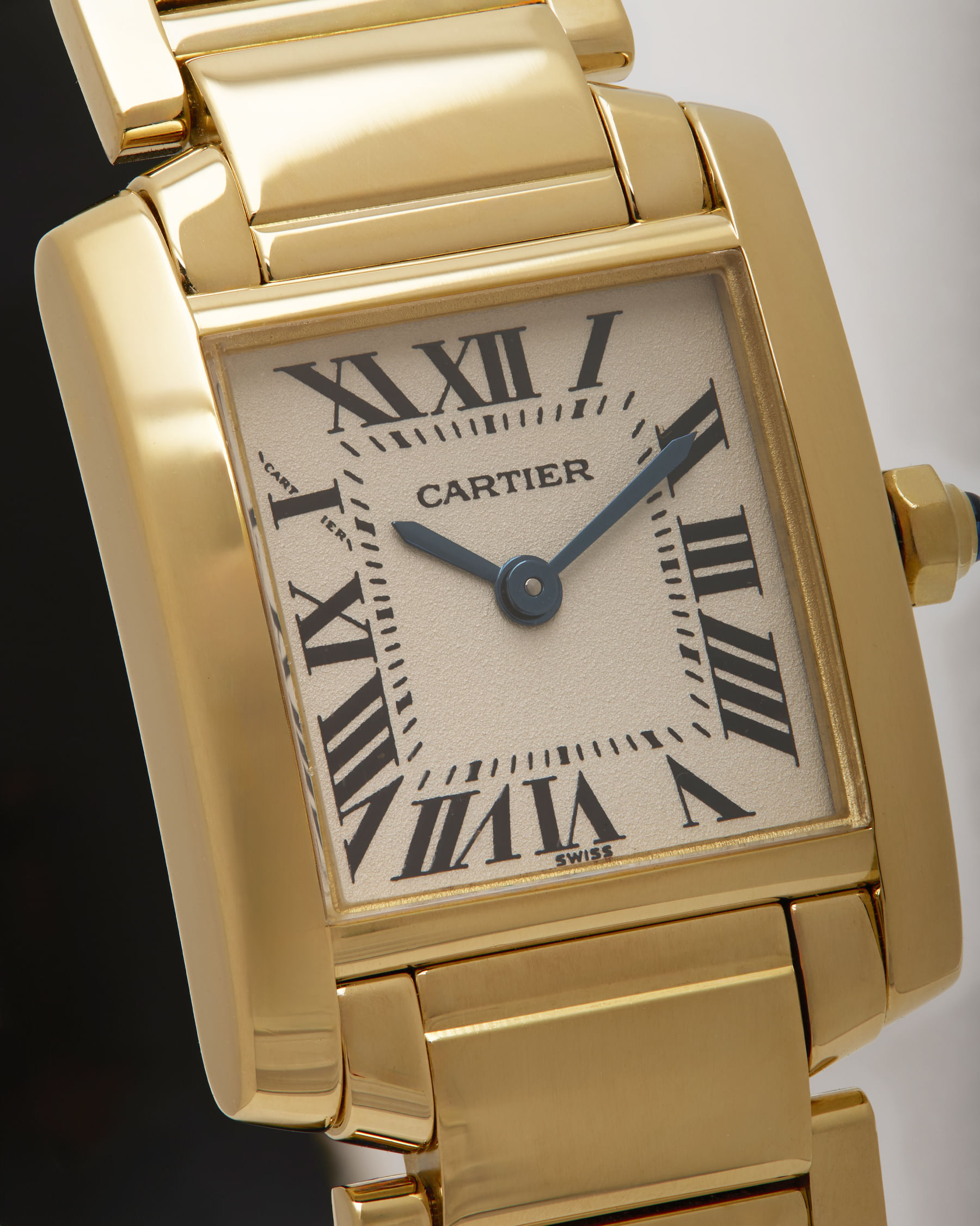 Cartier tank francaise yellow gold 18 kt ref 2385-2