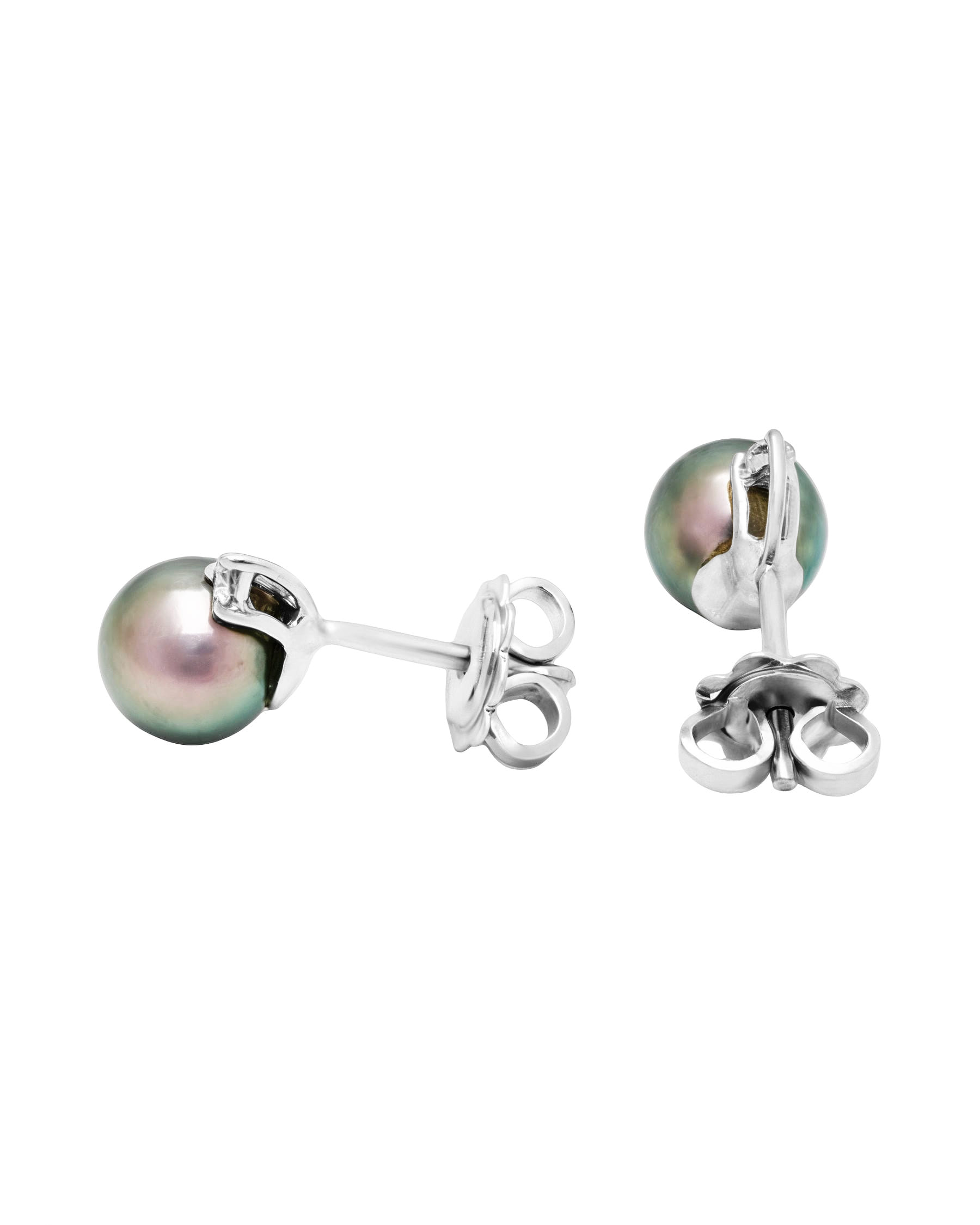 Orecchini mirava in oro bianco con perle tahiti e diamanti-2