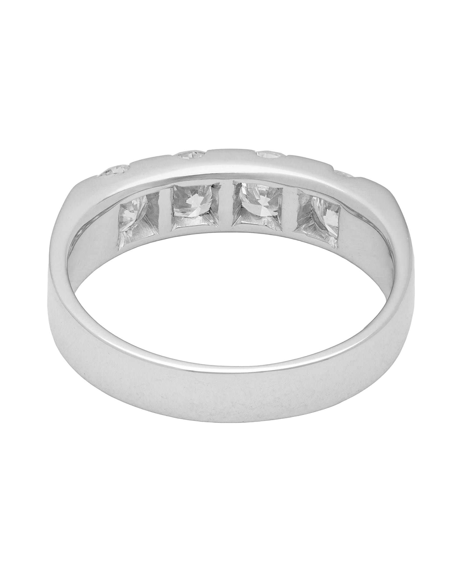 Anello veretta con 4 diamanti 1,40ct-3