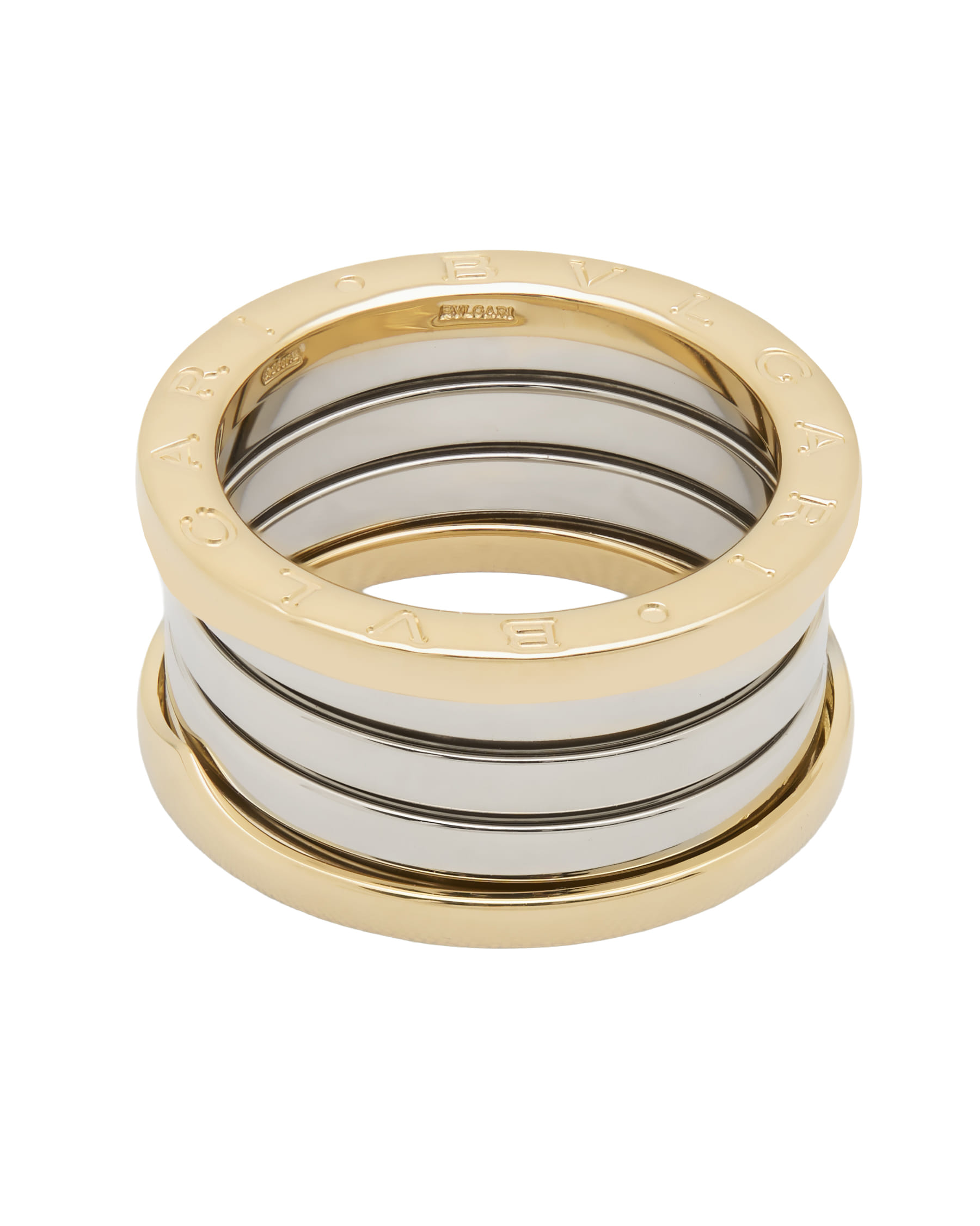 Anello bulgari bzero1 oro bianco e giallo-2