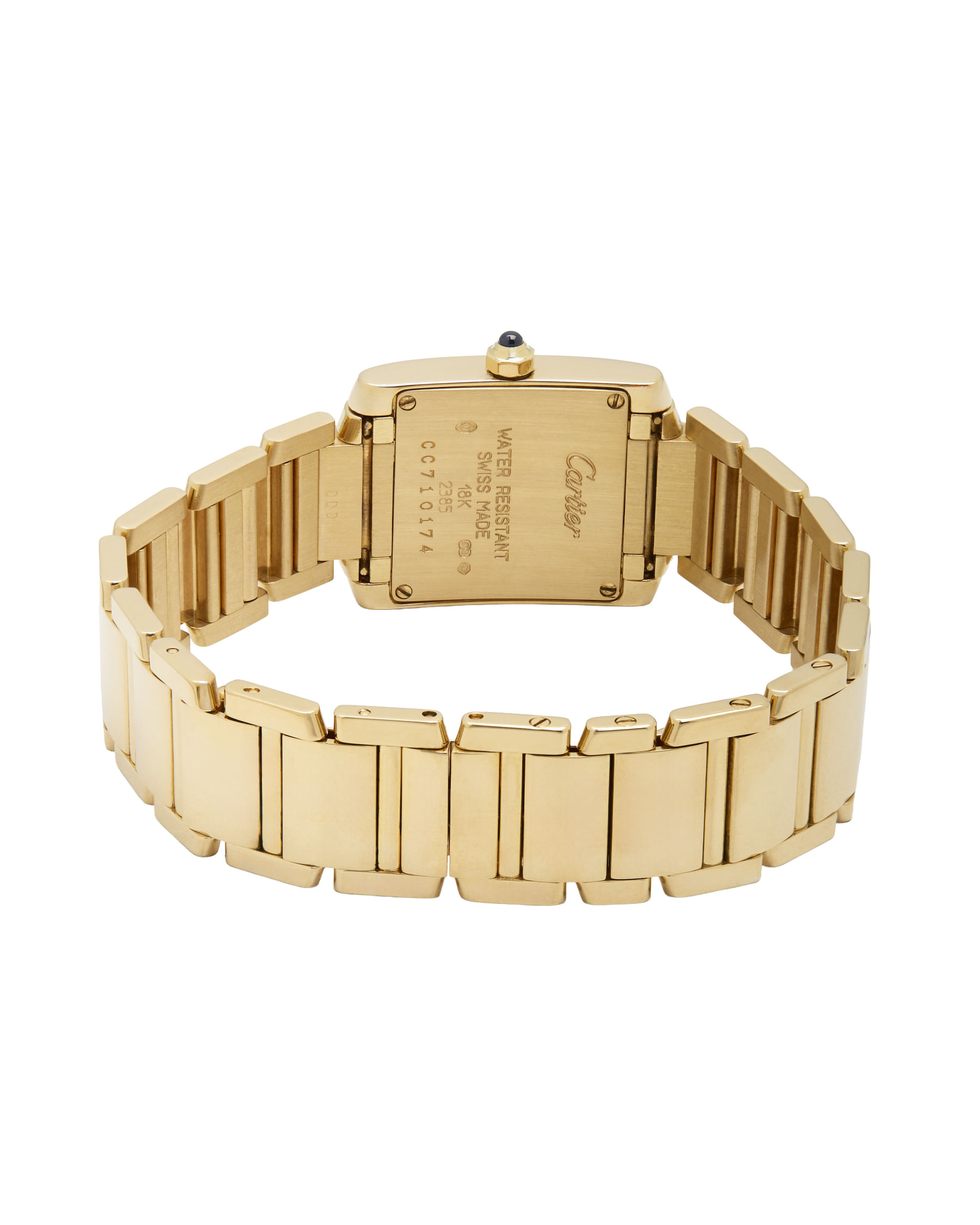 Cartier tank francaise yellow gold 18 kt ref 2385-5