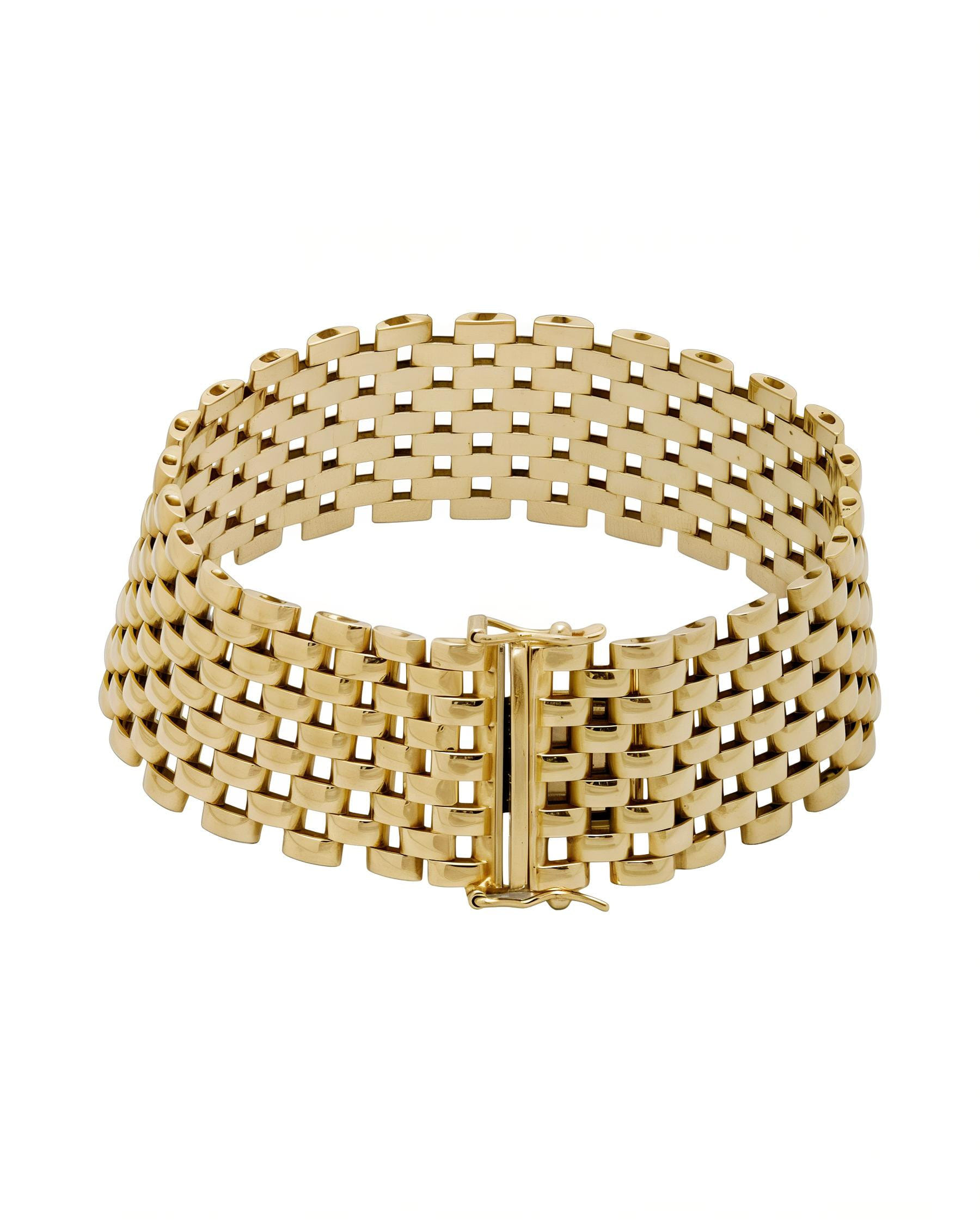 Bracciale A Maglia Barbazzale In Oro Giallo 18kt 750, Unisex, Larghezza 5,4 Mm, Lunghezza 19 O 21 Cm