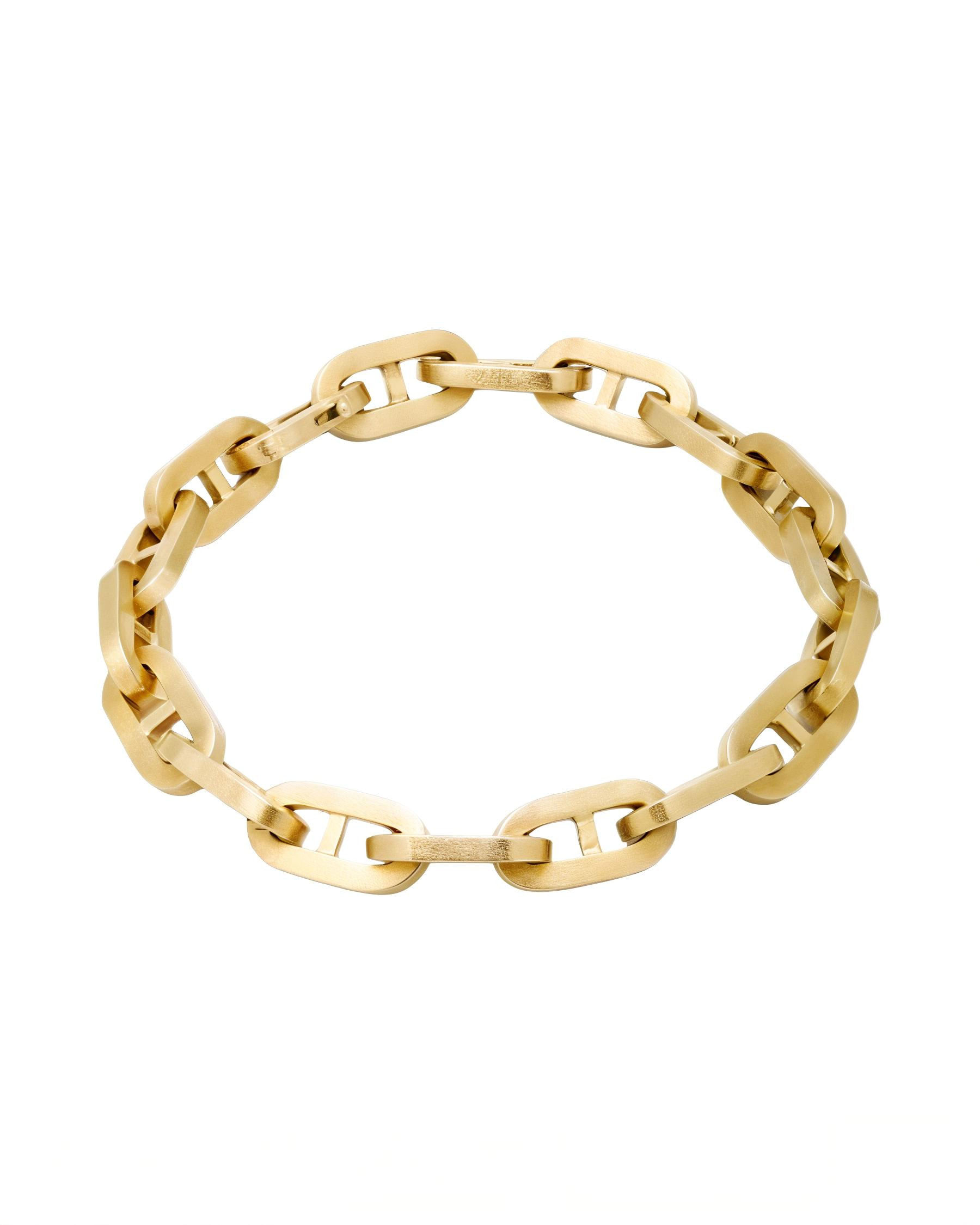 Bracciale big maglia marina oro giallo satinato-1