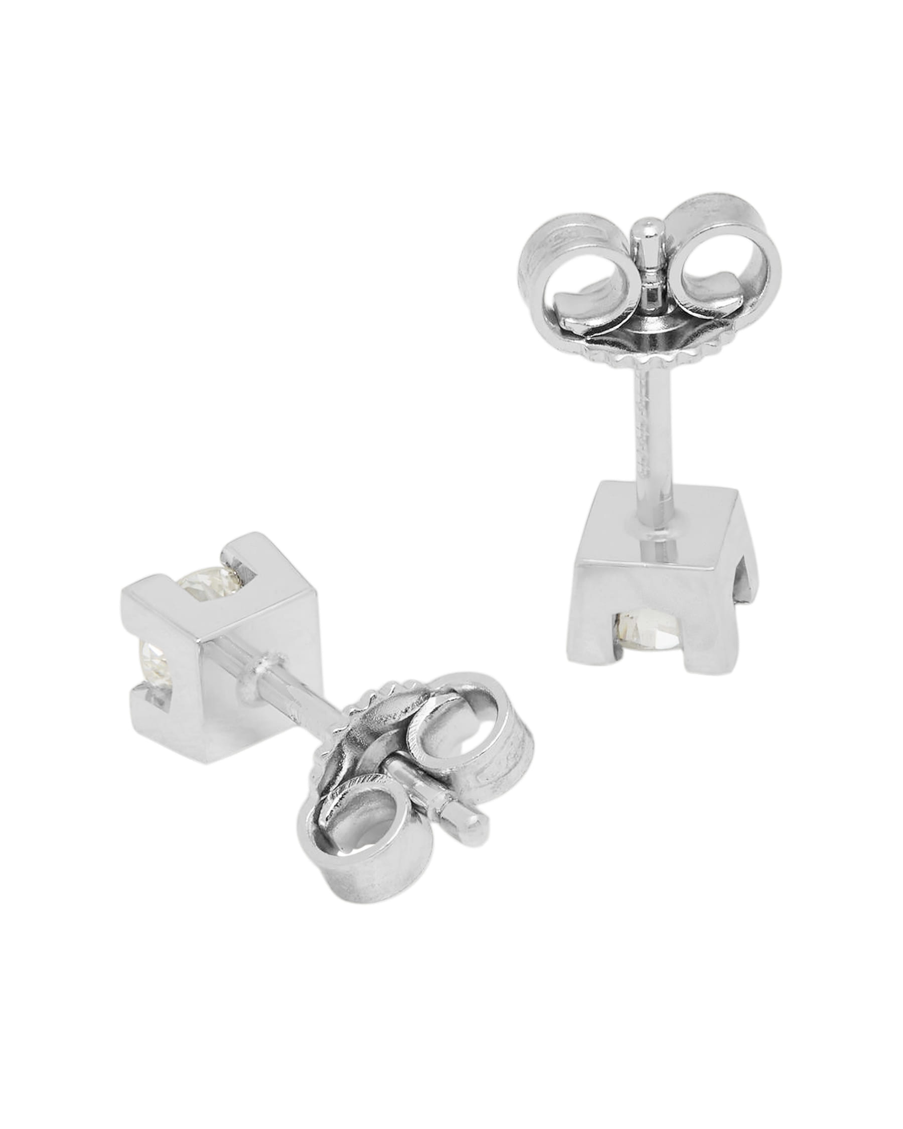 Orecchini puntoluce torniti con diamanti 0,40 ct tot-2