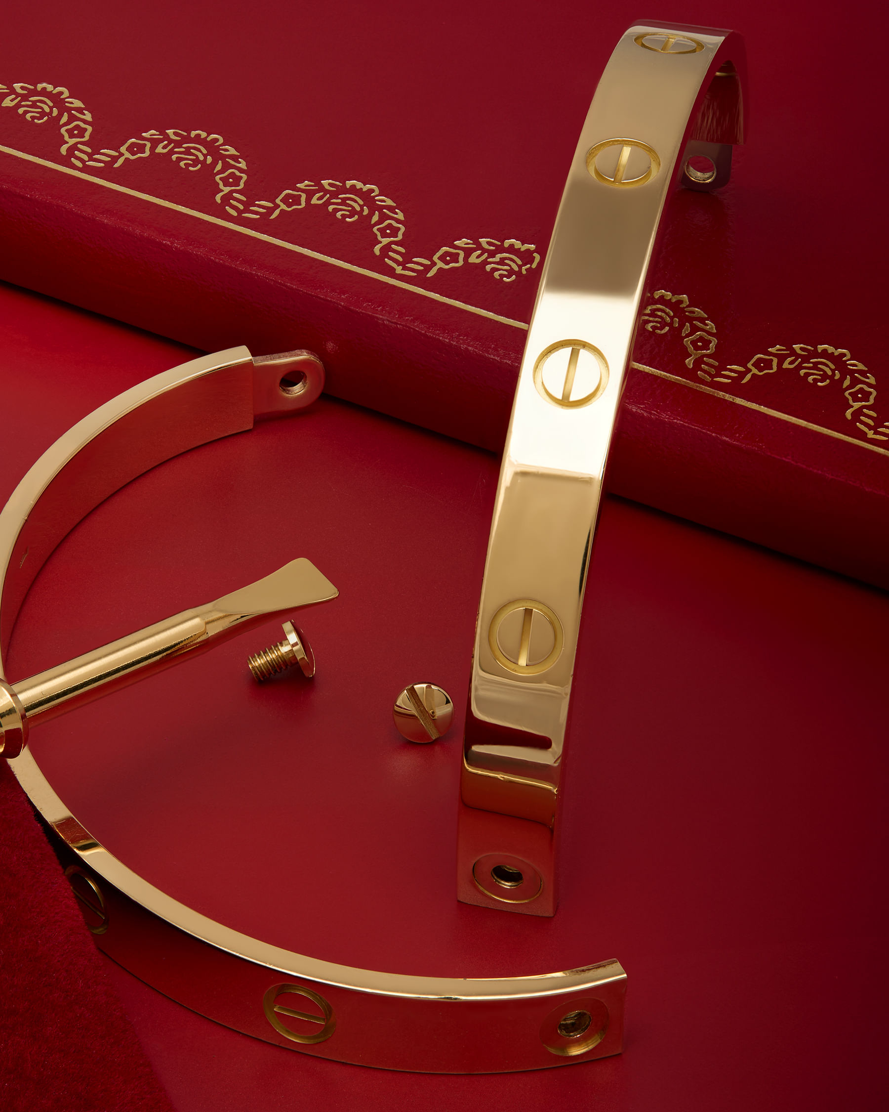 Bracciale cartier love oro giallo larghezza 6,1mm-4