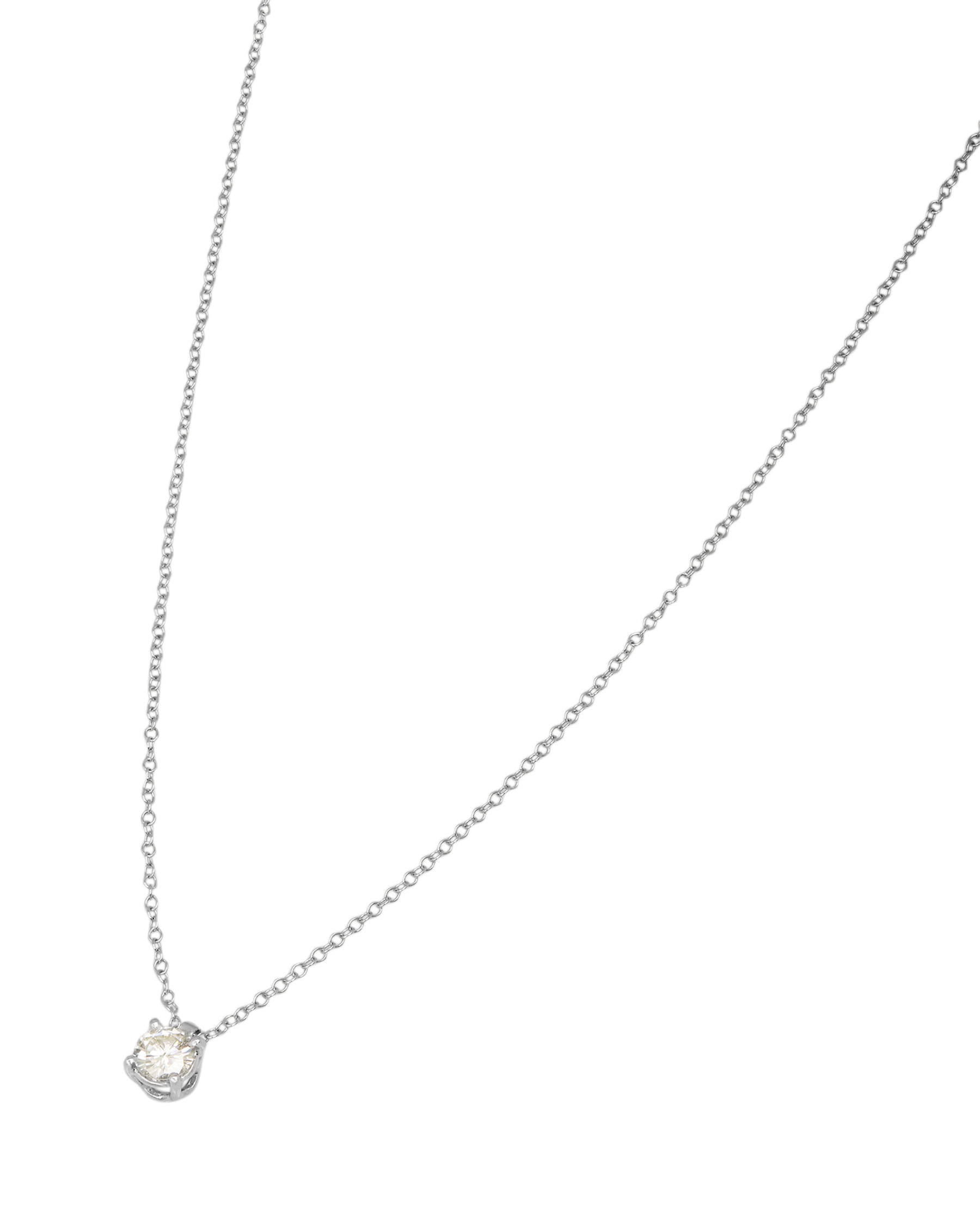 Catenina punto luce in oro bianco e diamante 0,20ct-1