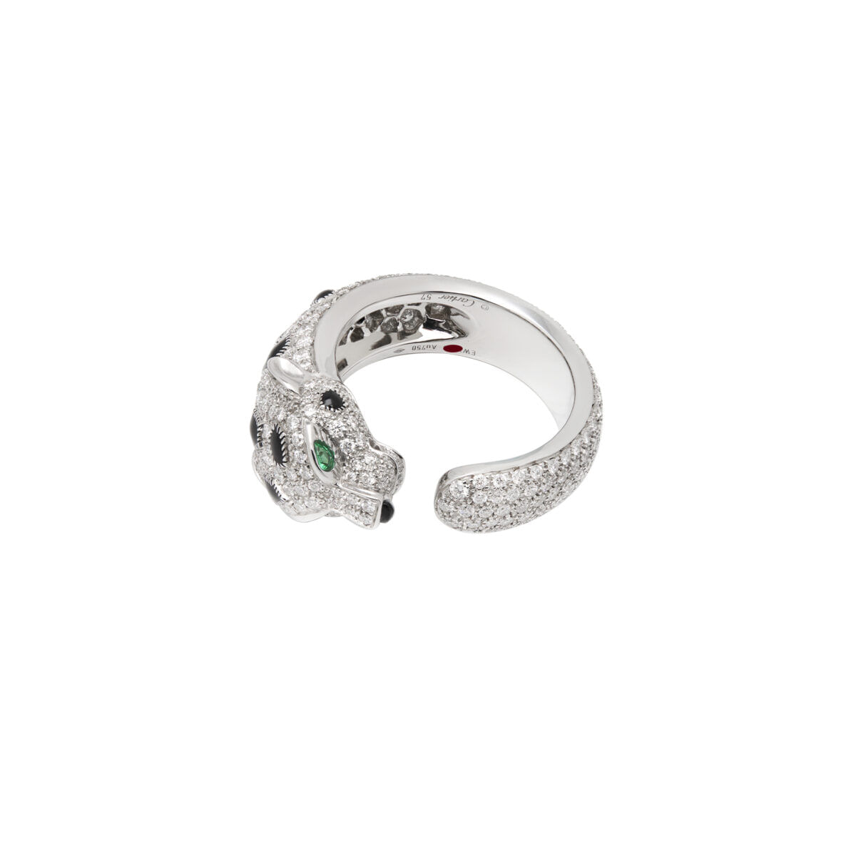 Anello panthère de cartier, modello medio, semi-pavé-1
