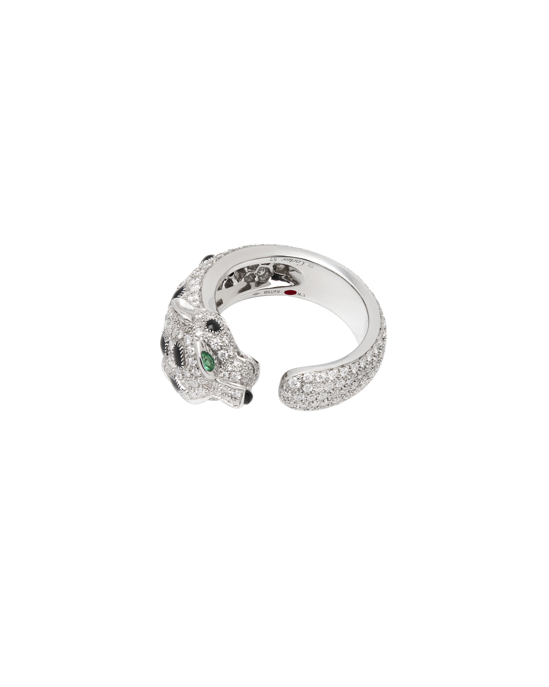 Anello panthère de cartier, modello medio, semi-pavé-1
