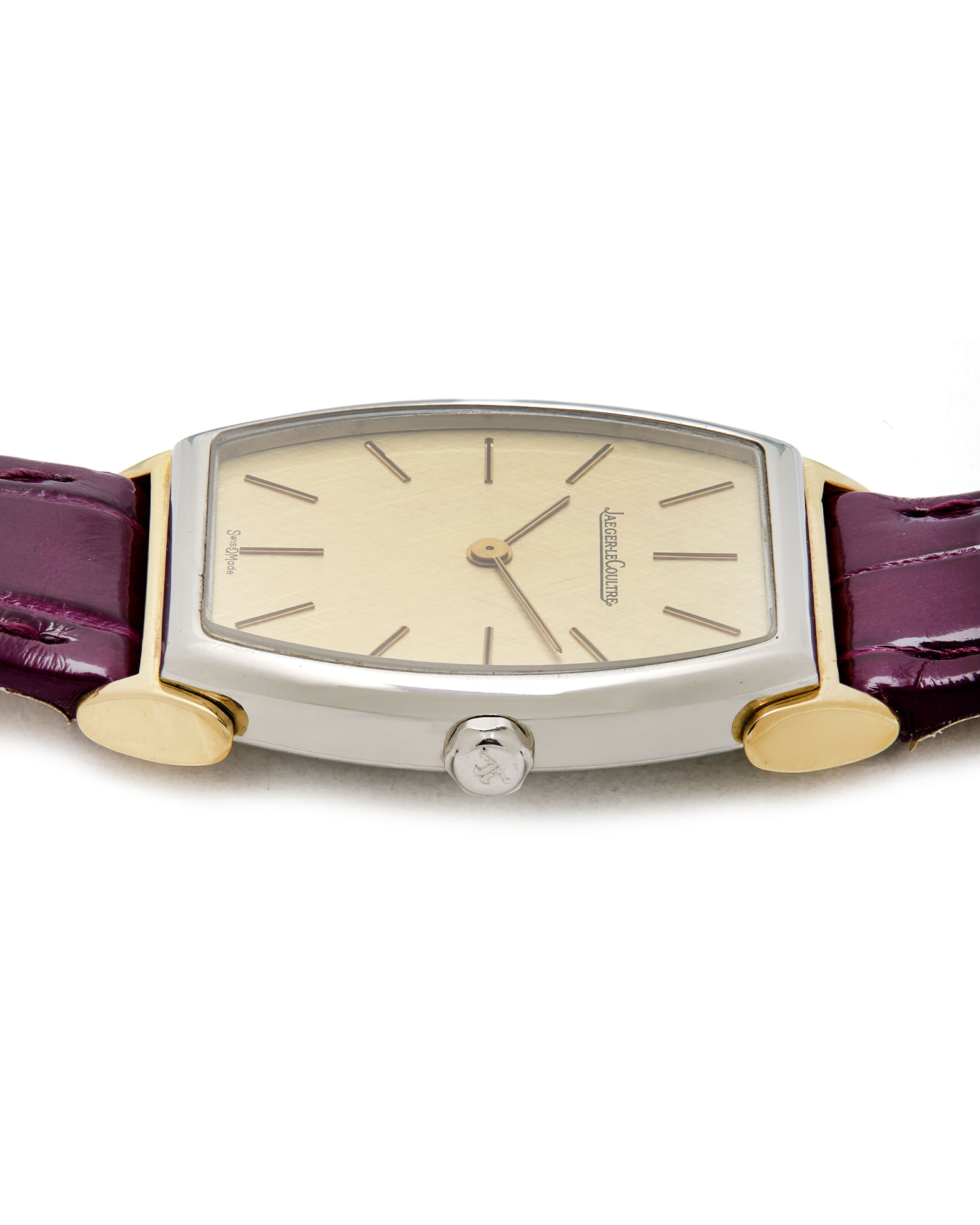 Jaeger-lecoultre tonneau 25 mm quartz stell & gold ref 140.067.5-3