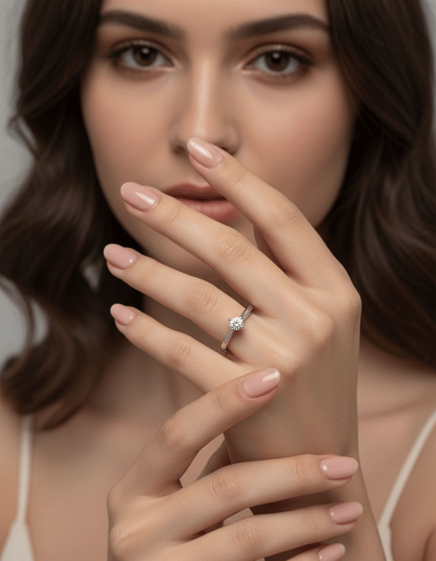 Anello solitario recarlo con diamante 0,18 ct-4