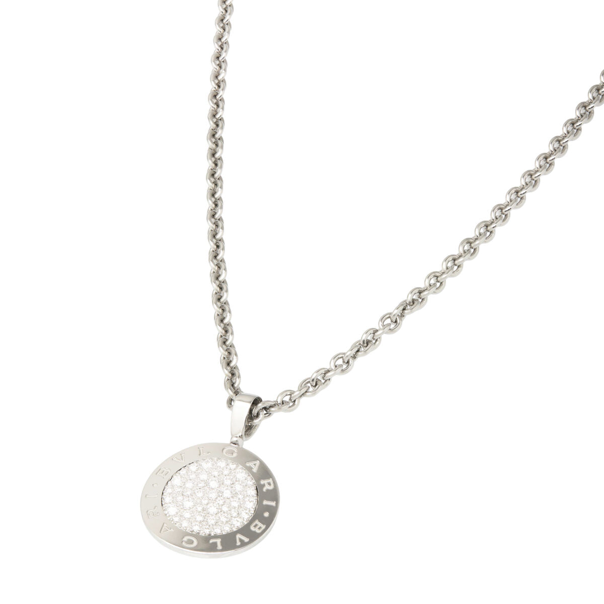 Collana bulgari bulgari in oro bianco con diamanti-1