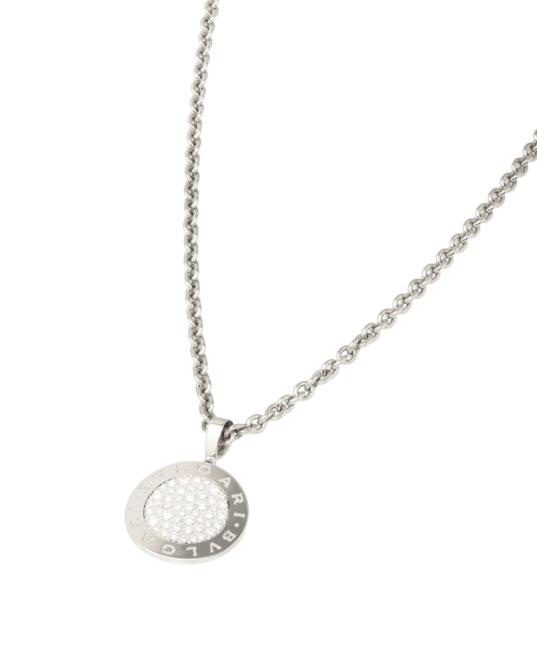 Collana bulgari bulgari in oro bianco con diamanti-1