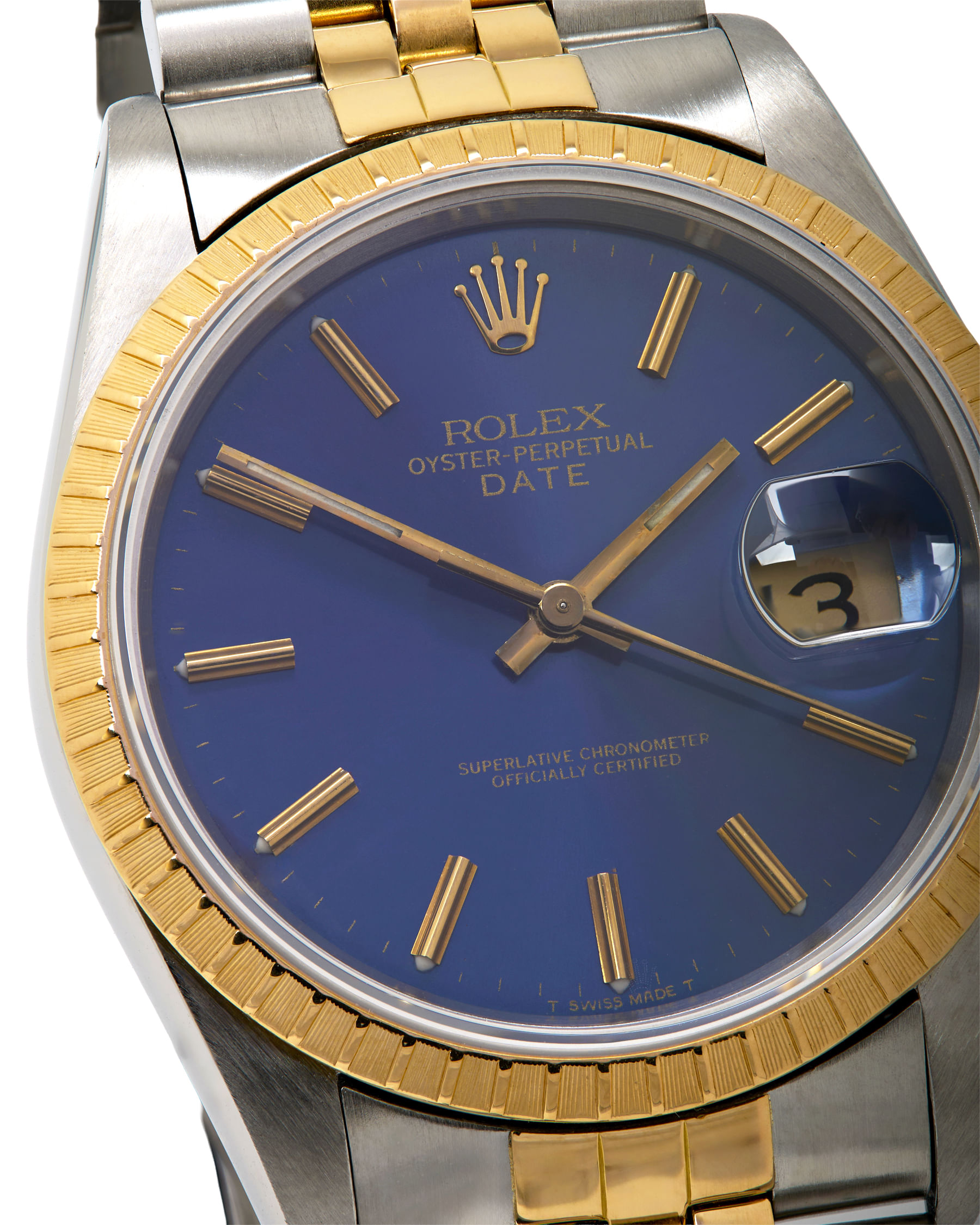 Rolex oyster perpetual date automatic steel gold 34mm ref 15223-2