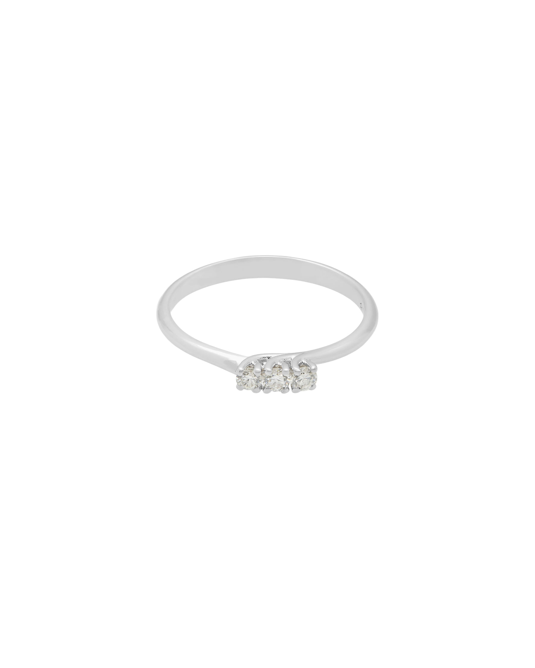 Anello trilogy comete in oro bianco con diamanti 0,15ct-1