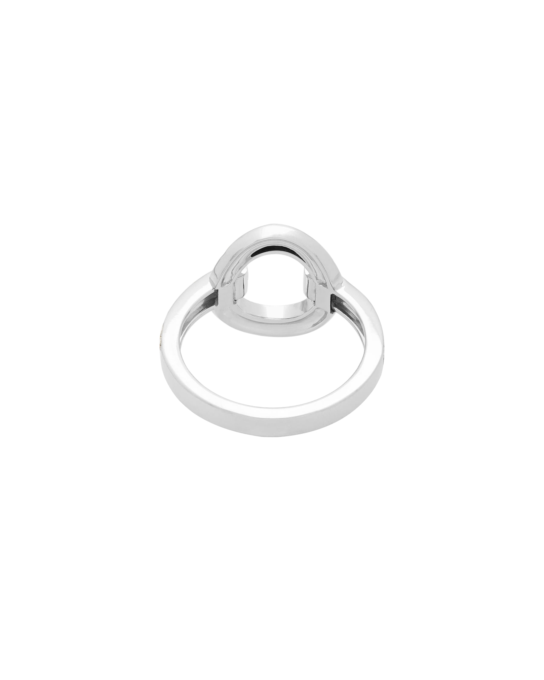 Anello fabiani in oro bianco con pavè di diamanti-3