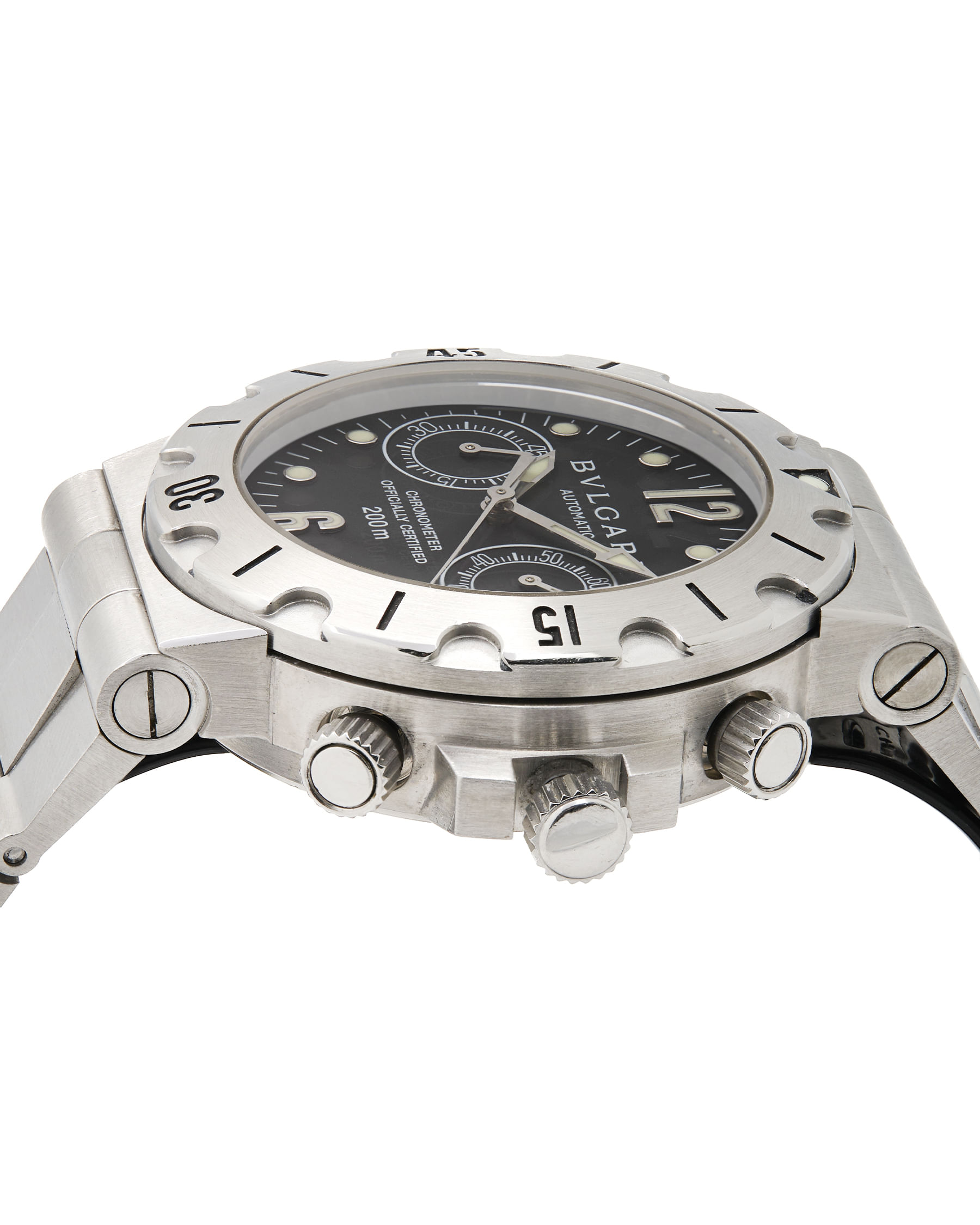 Bulgari diagono scuba diagono chronograph 38 mm ref scb38s-4
