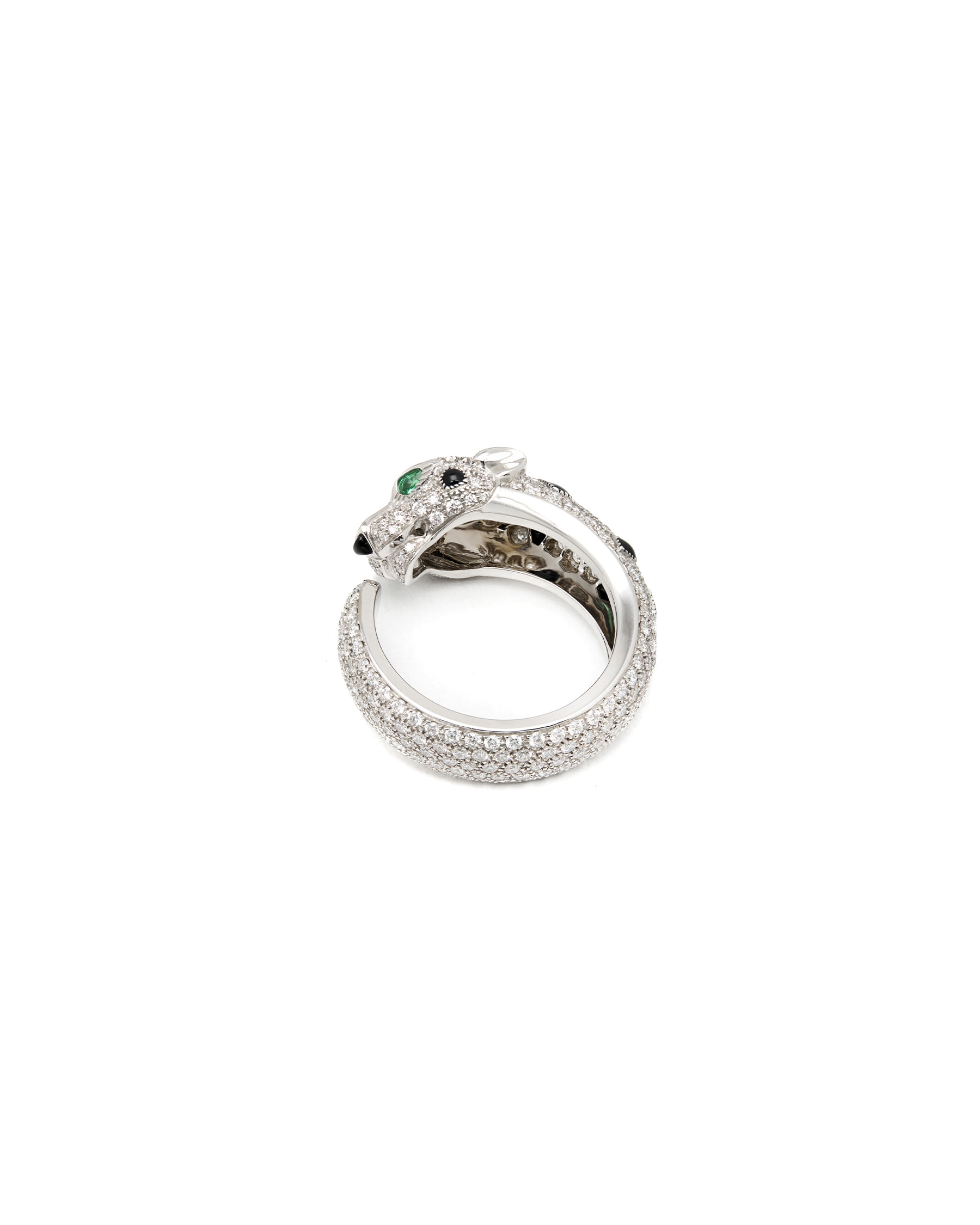Anello panthère de cartier, modello medio, semi-pavé-2