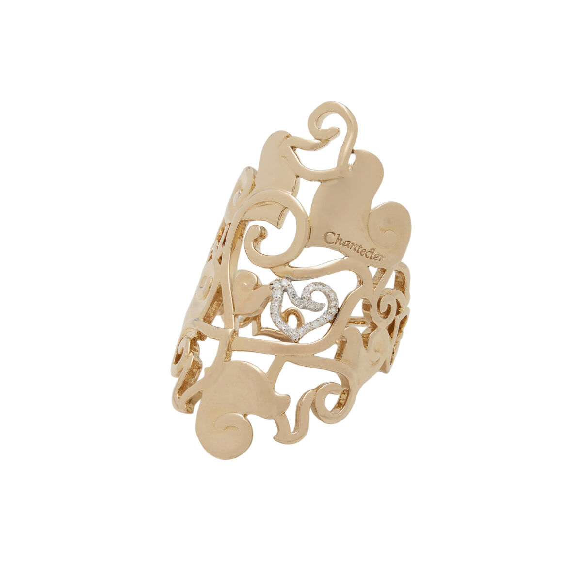 Anello chantecler diamour in oro rosa e diamanti-1