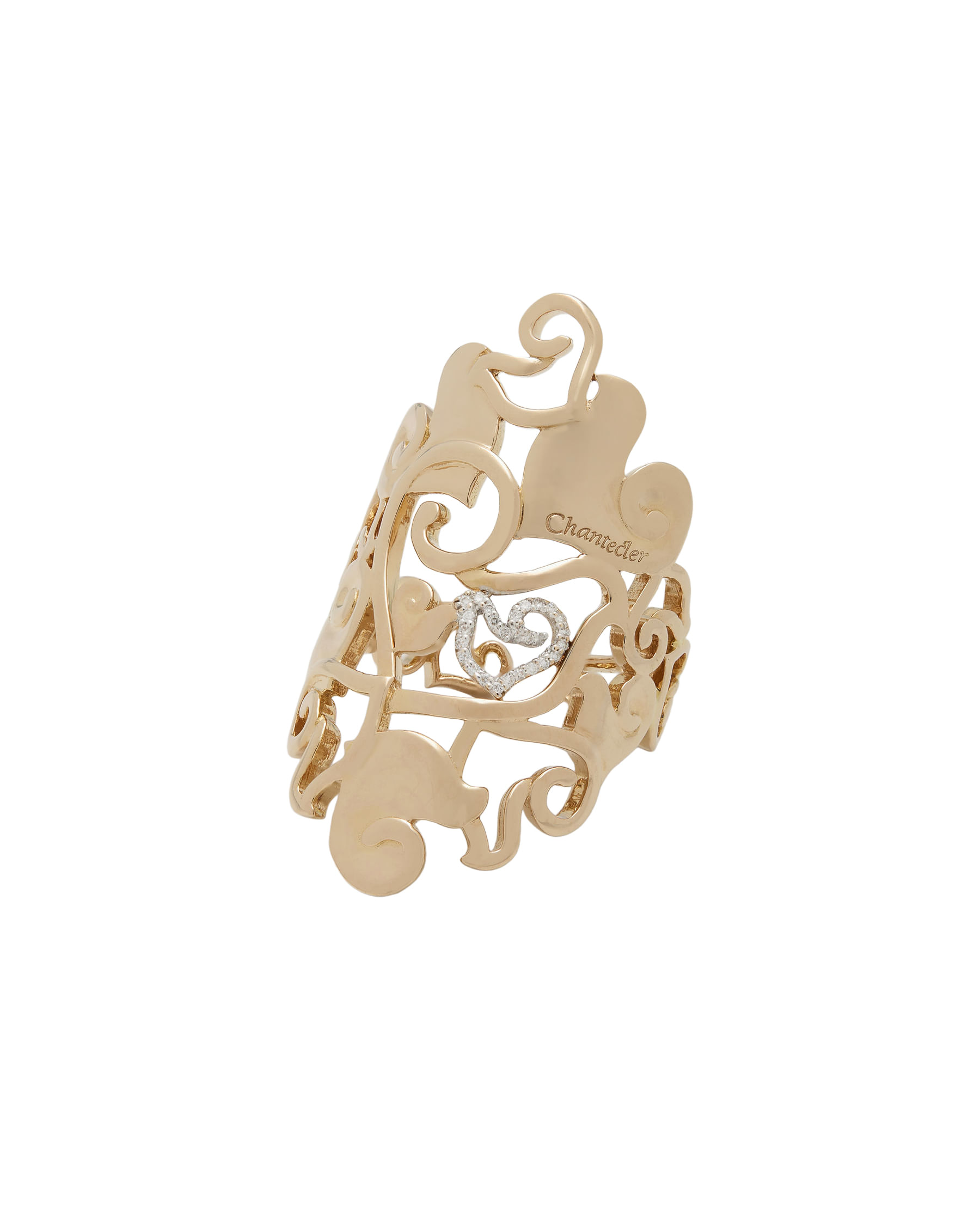 Anello chantecler diamour in oro rosa e diamanti-1