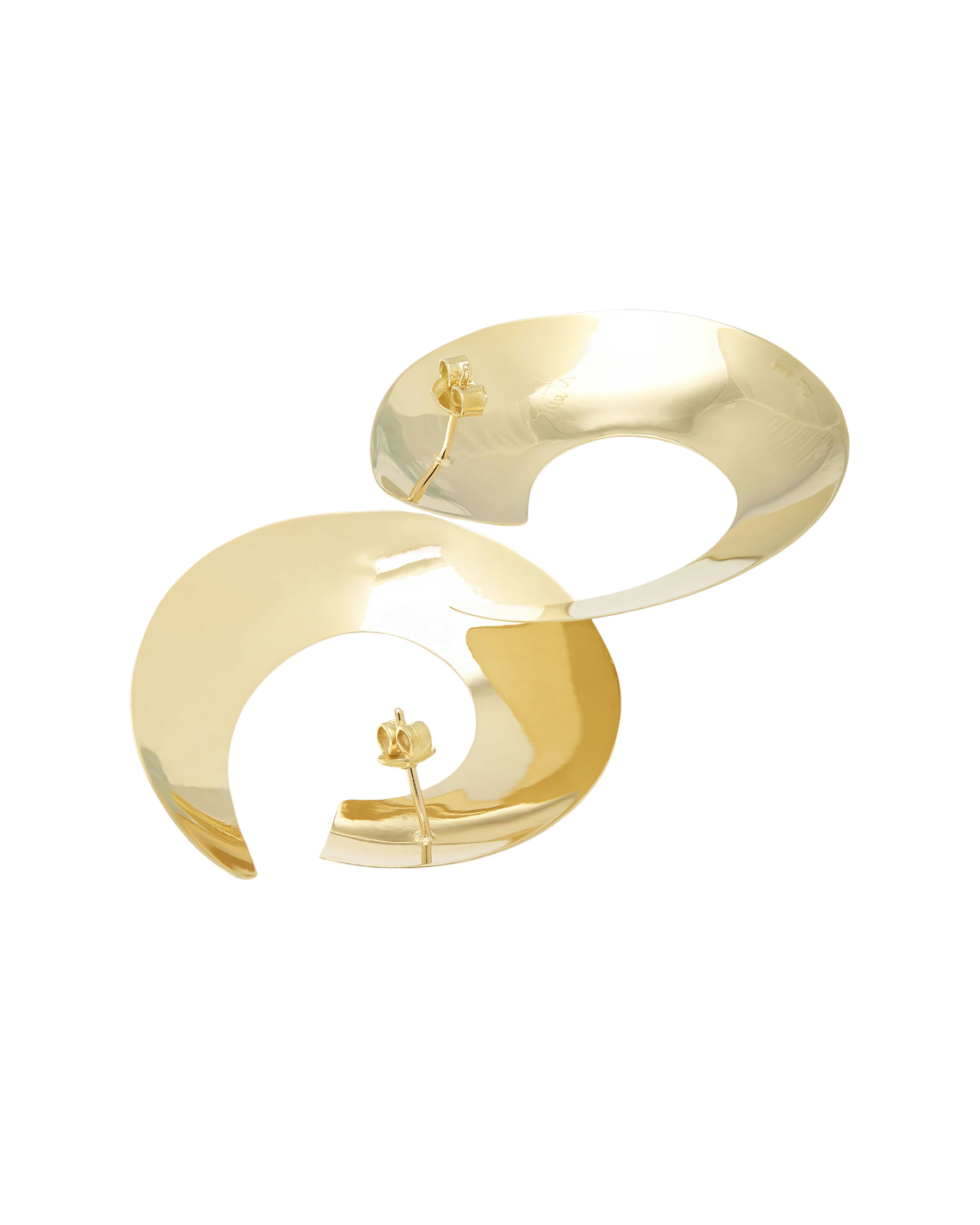Orecchini cerchio aperto in oro giallo 18 kt-2