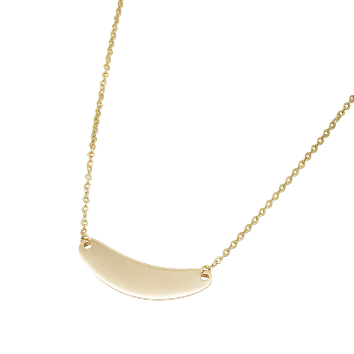 Collana con targa mezza luna in oro giallo-1