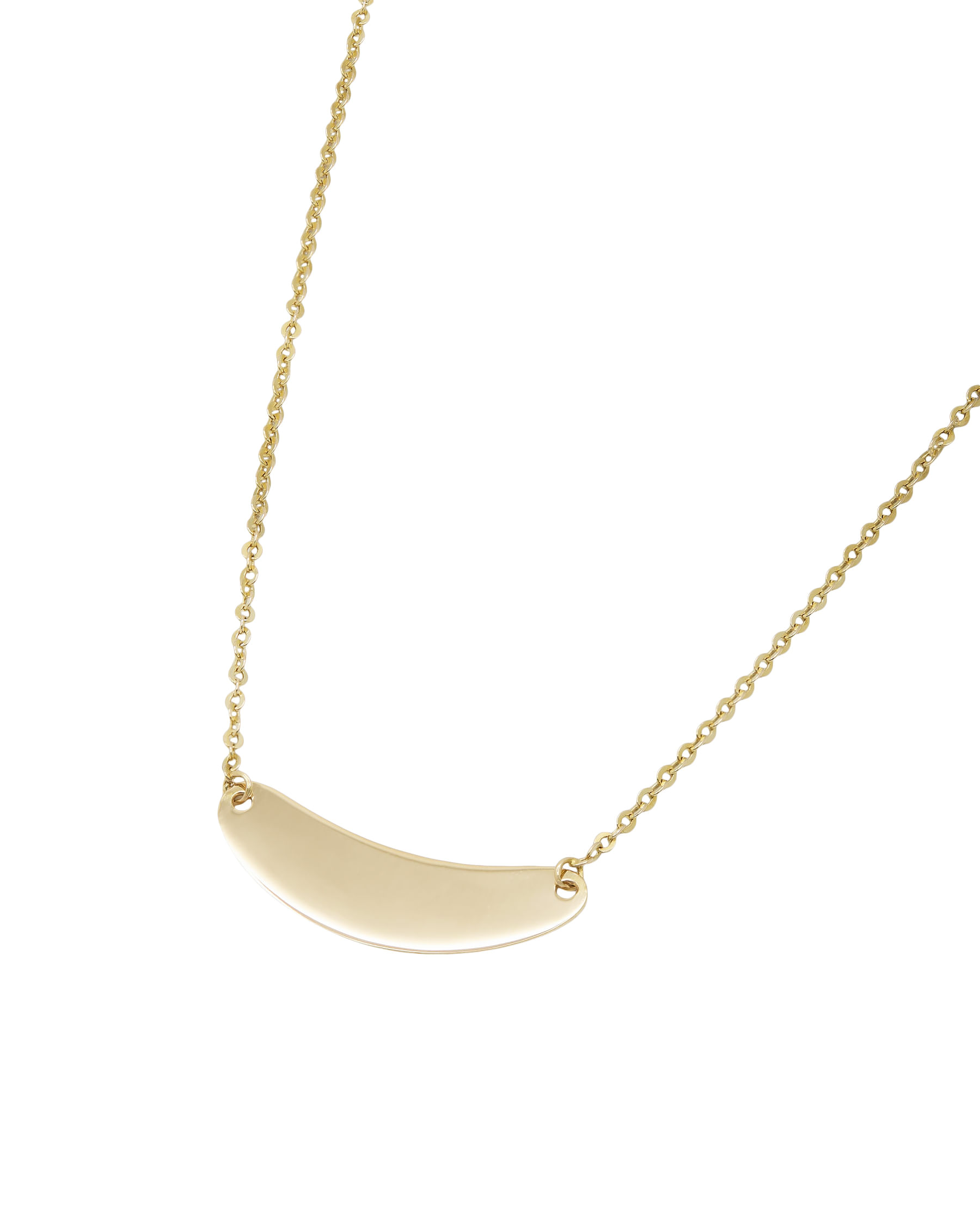 Collana con targa mezza luna in oro giallo-1