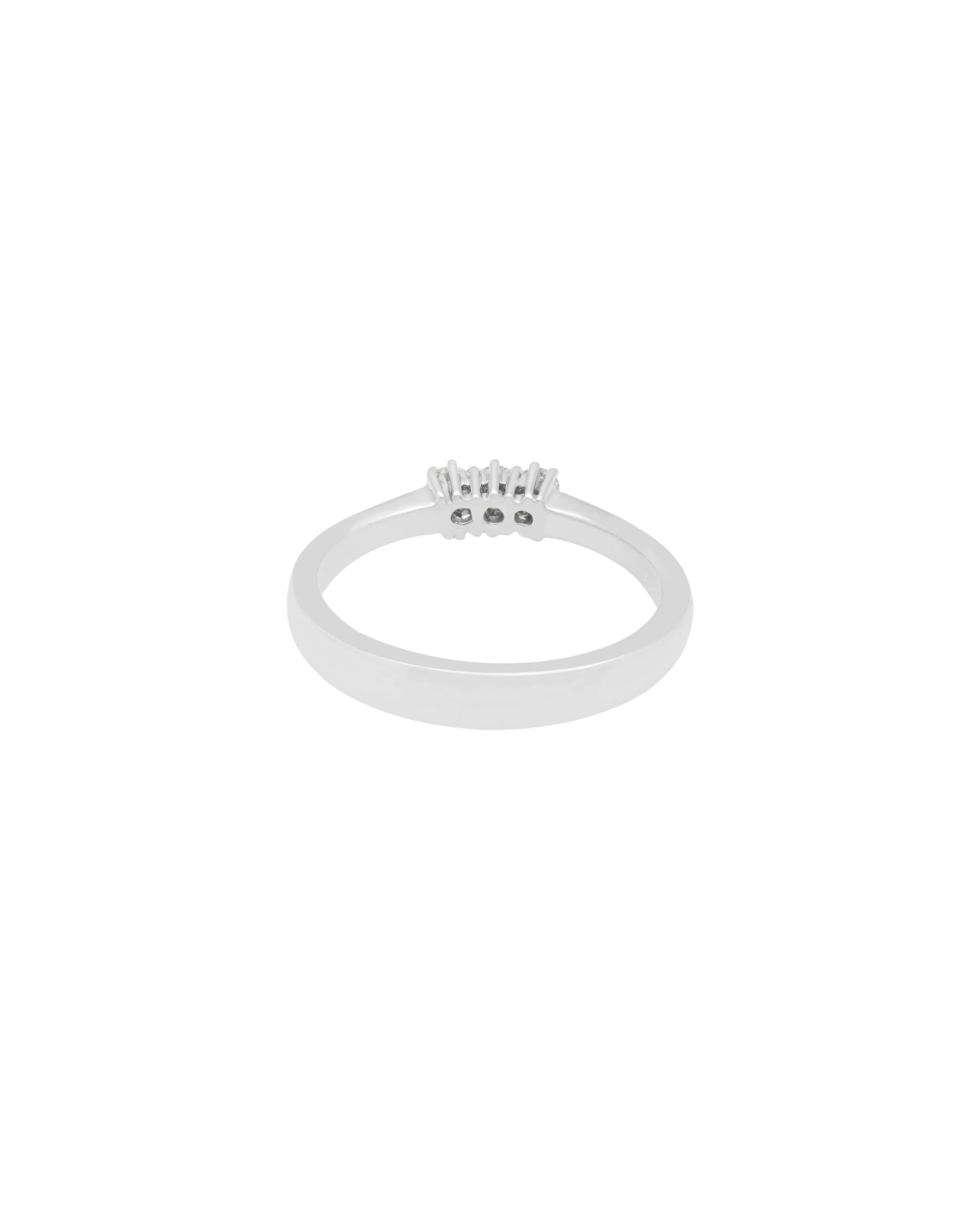 Anello trilogy in oro bianco con diamanti 0,15 ct-3