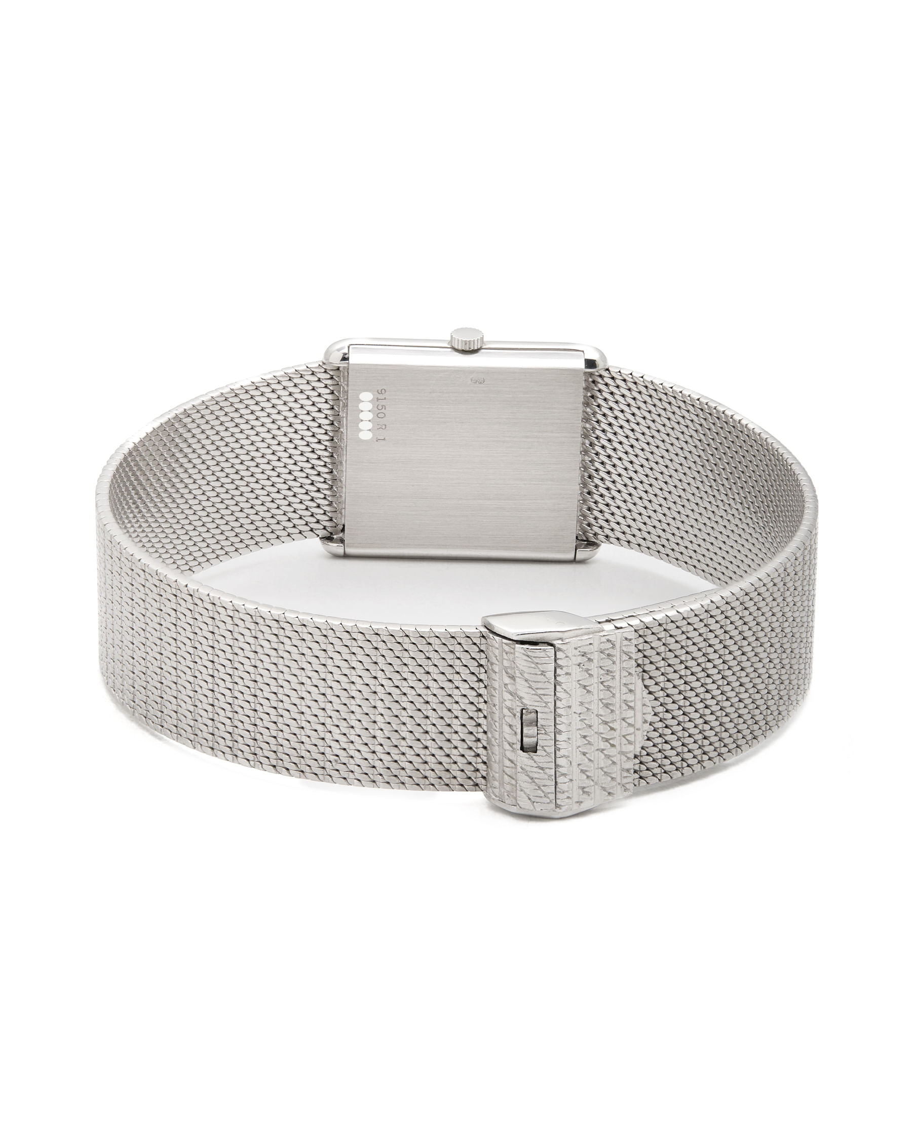 Piaget tank ultra-thin white gold 18 kt onyx and diamond dial ref 9150-9