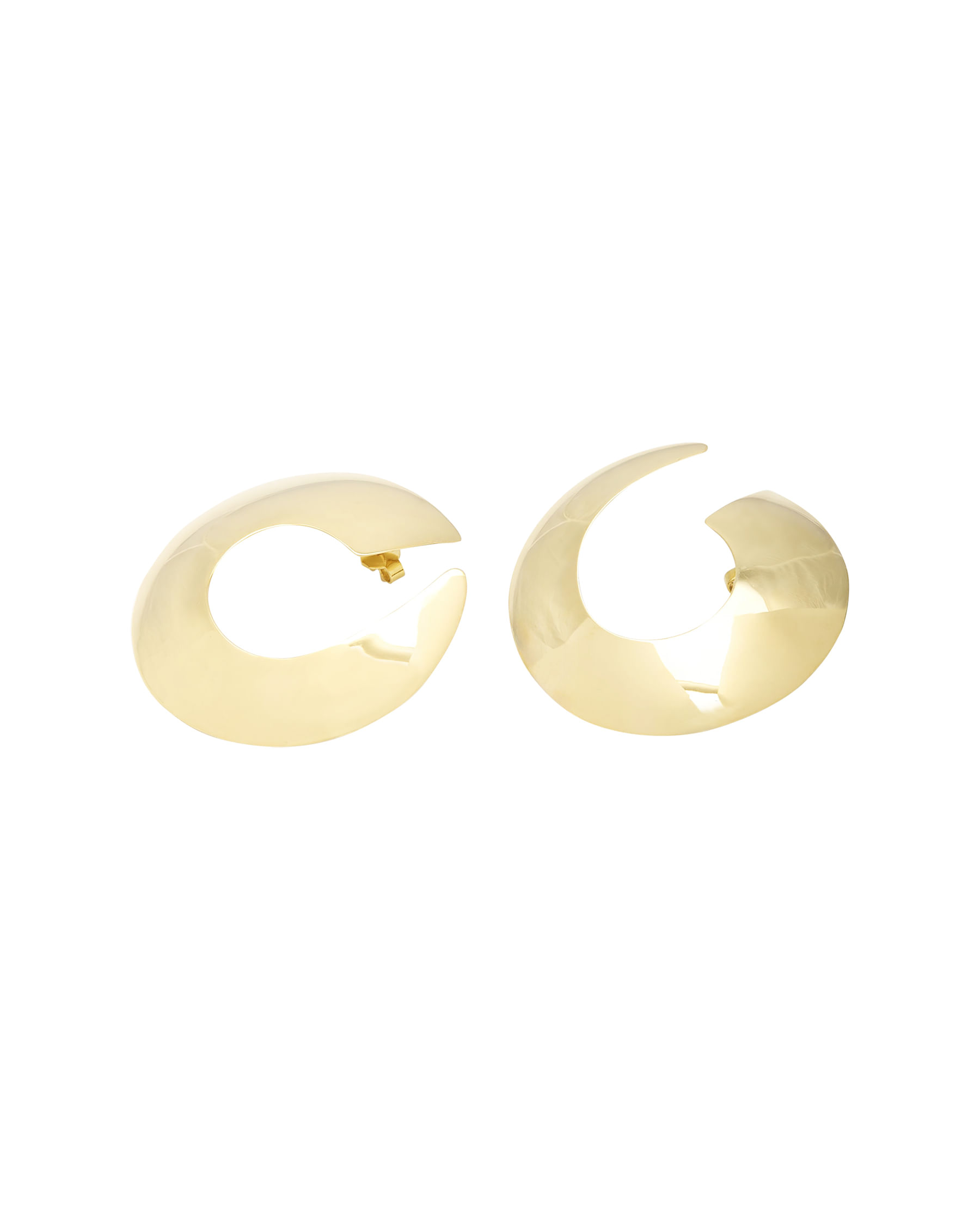 Orecchini cerchio aperto in oro giallo 18 kt-1