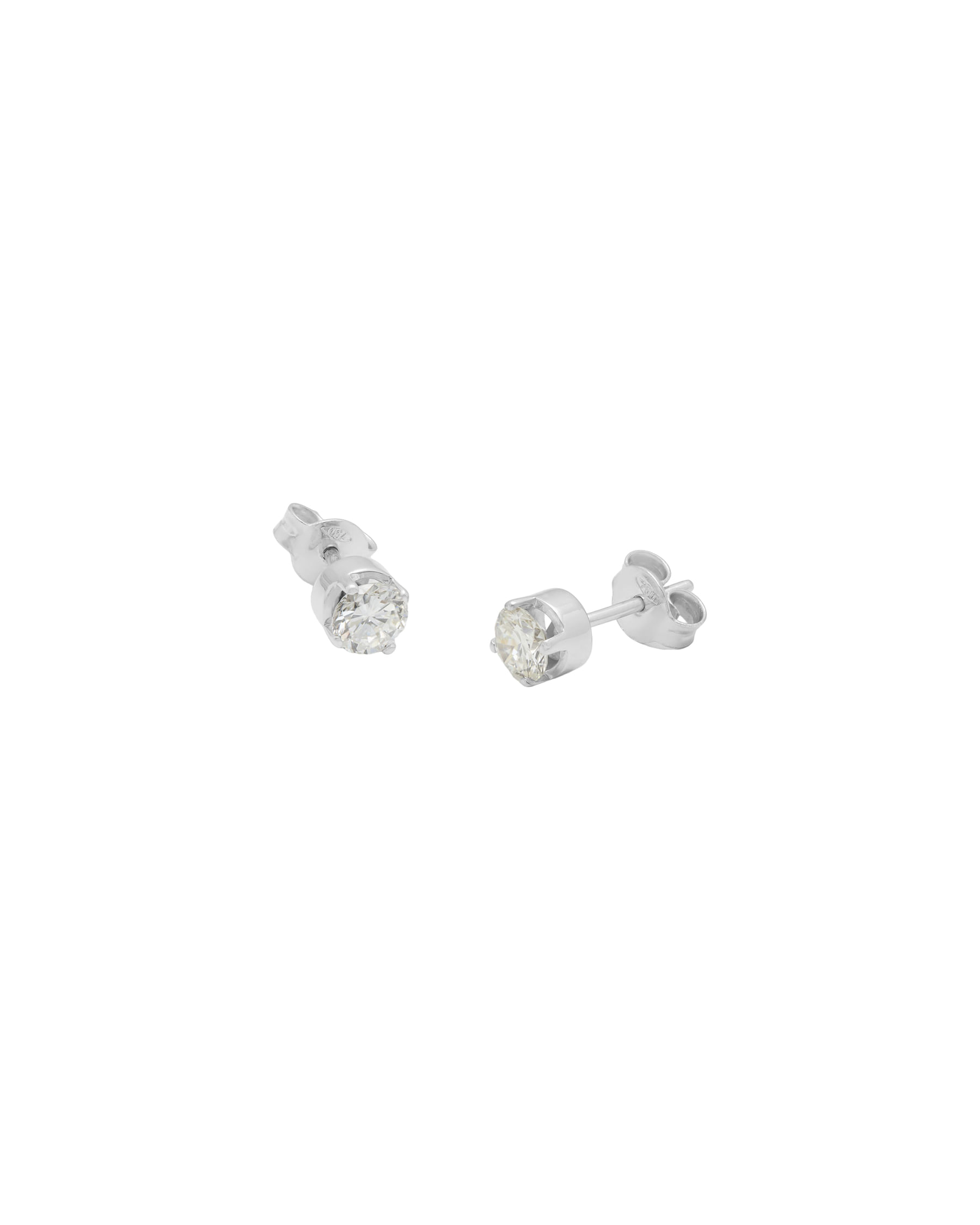 Orecchini punto luce in oro bianco con diamanti 0,90 ct-1